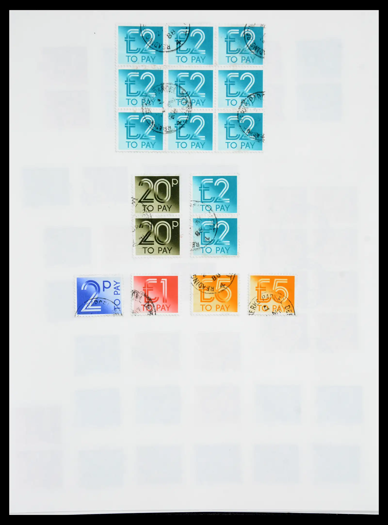 40656 0085 - Stamp collection 40656 Great Britain postage due 1914-1994.