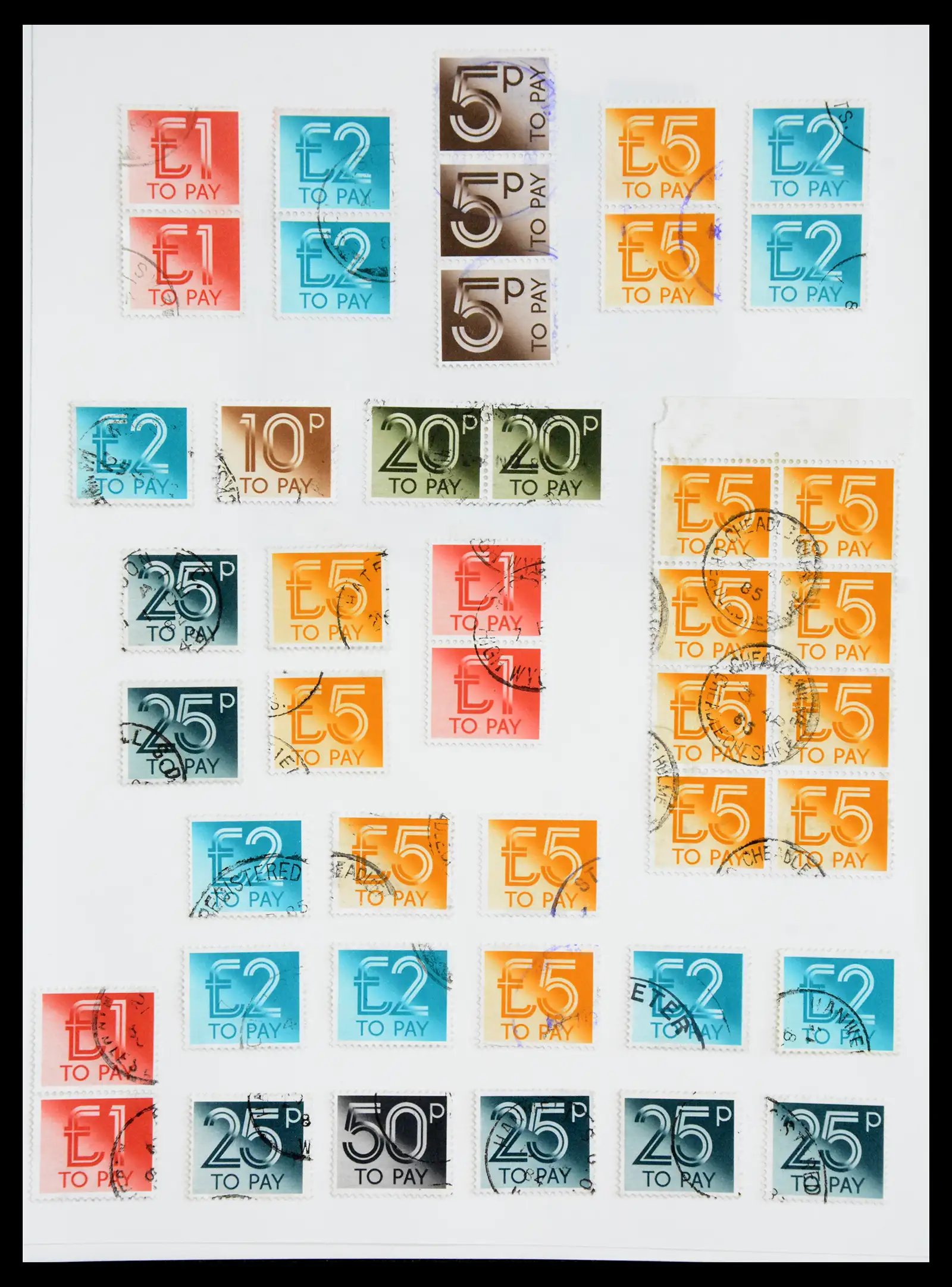 40656 0086 - Stamp collection 40656 Great Britain postage due 1914-1994.