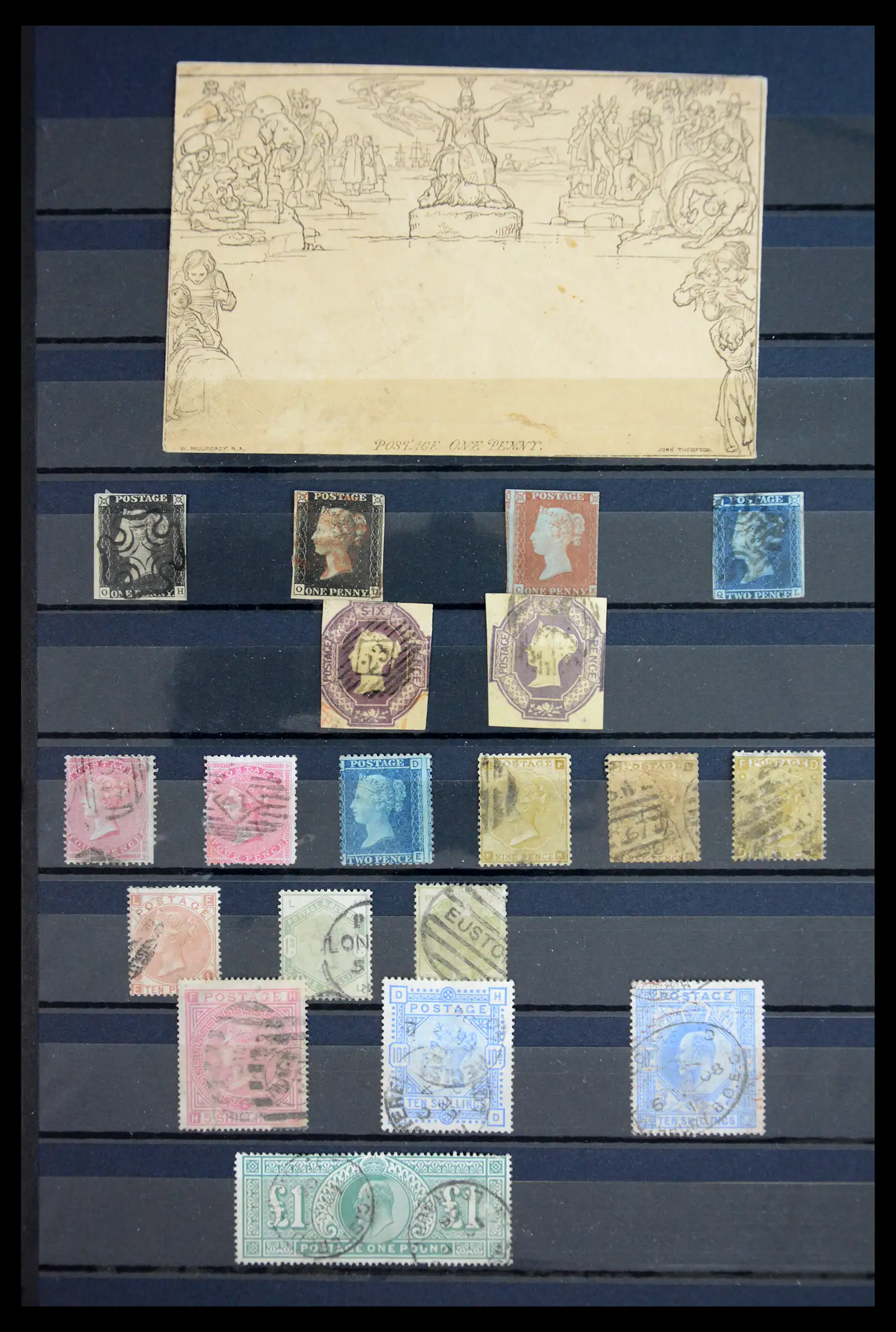40665 0006 - Stamp collection 40665 World classic key stamps 1840-1950.
