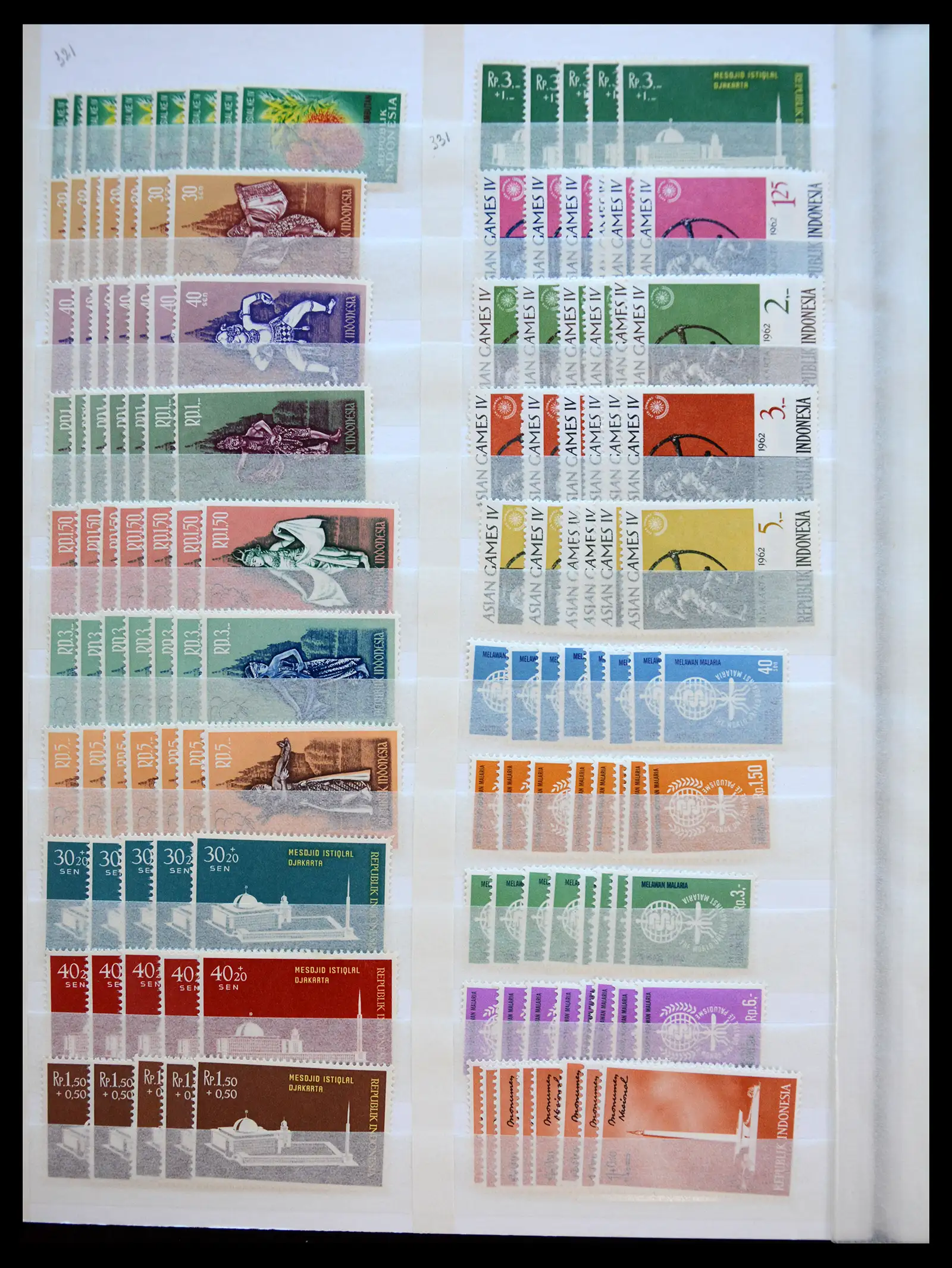40708 0026 - Postzegelverzameling 40708 Indonesië 1948-2018.