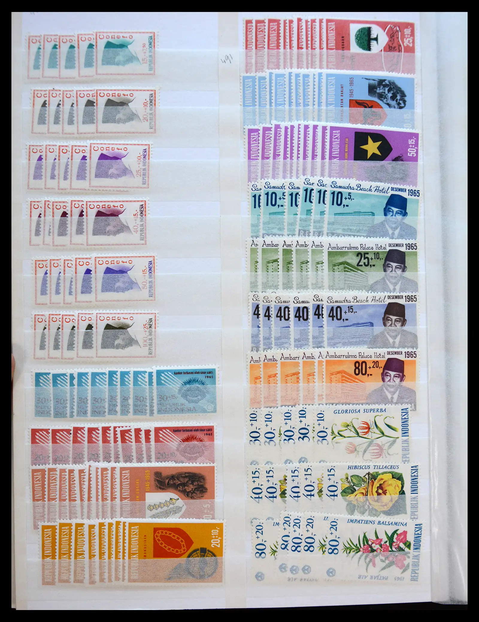 40708 0033 - Postzegelverzameling 40708 Indonesië 1948-2018.