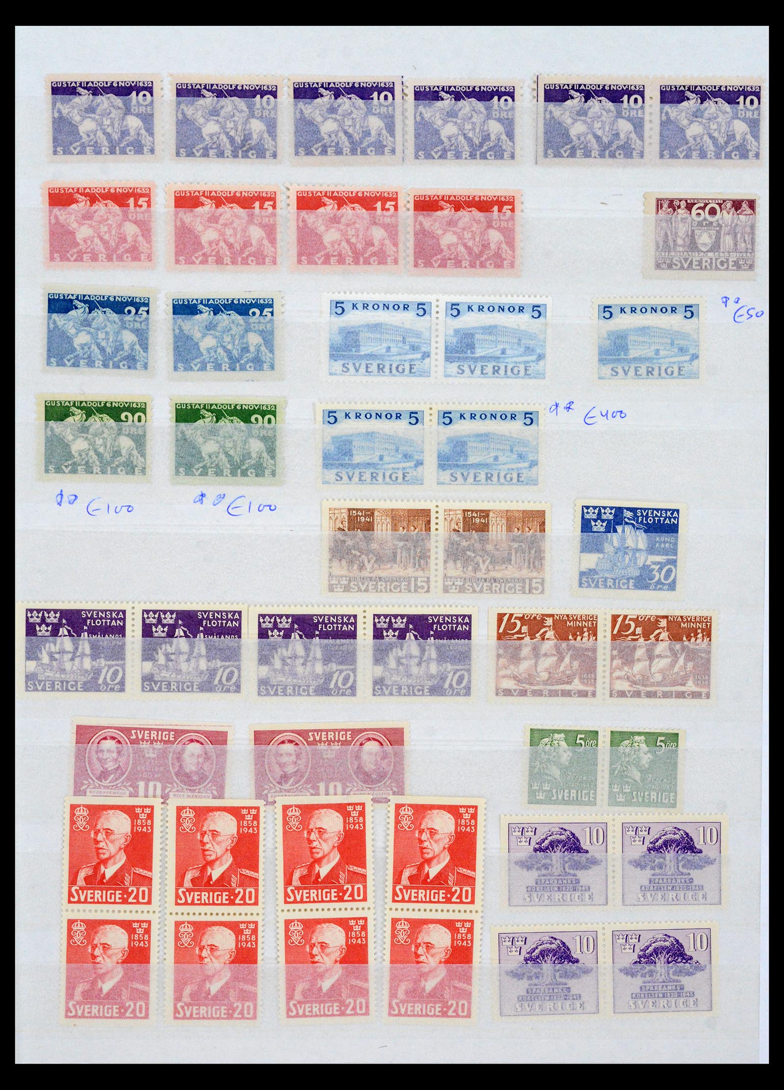 40726 0003 - Stamp collection 40726 Sweden 1920-1950. 40726 0003 - Stamp collection 40726 Sweden 1920-1950.