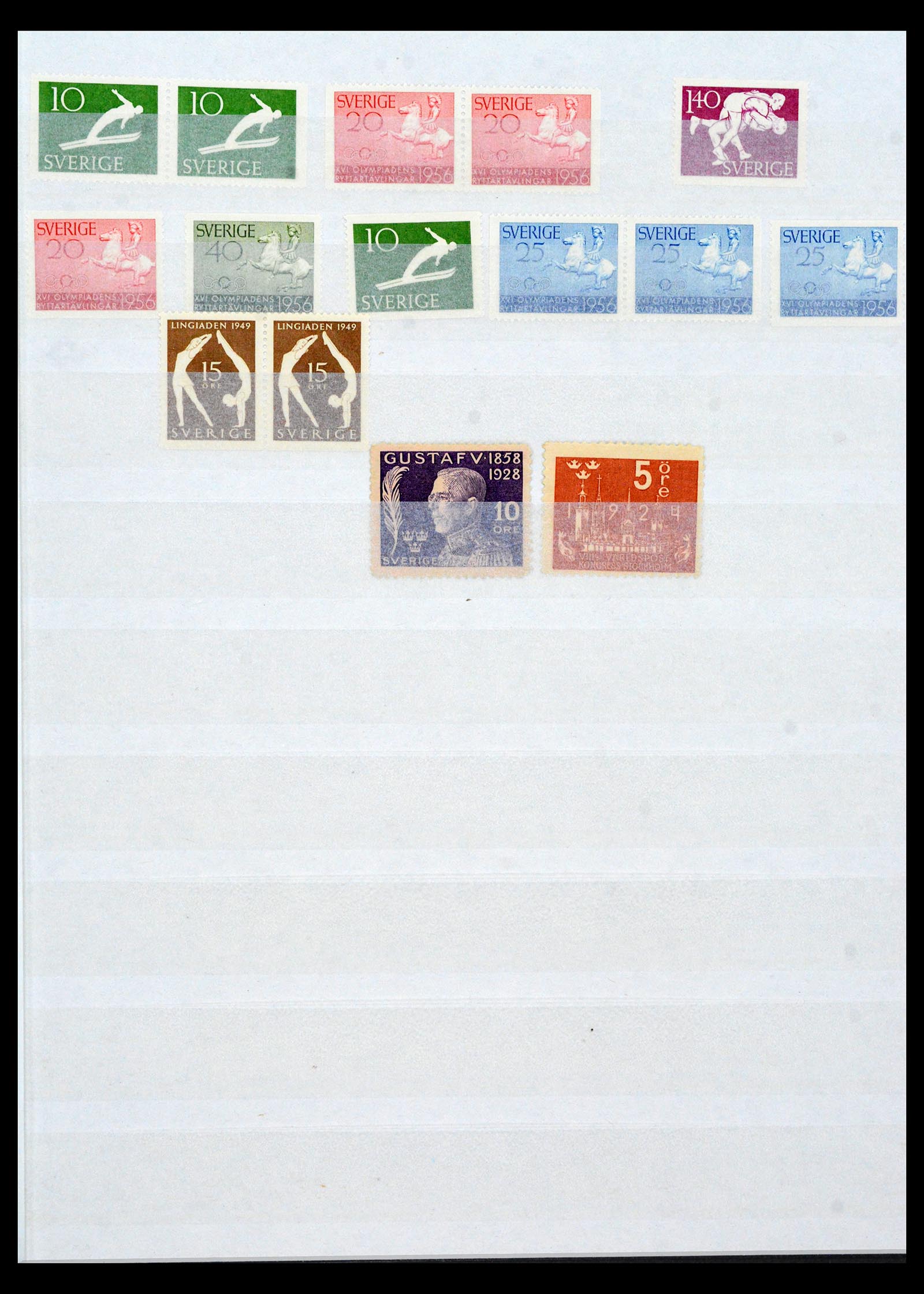 40726 0005 - Stamp collection 40726 Sweden 1920-1950. 40726 0005 - Stamp collection 40726 Sweden 1920-1950.