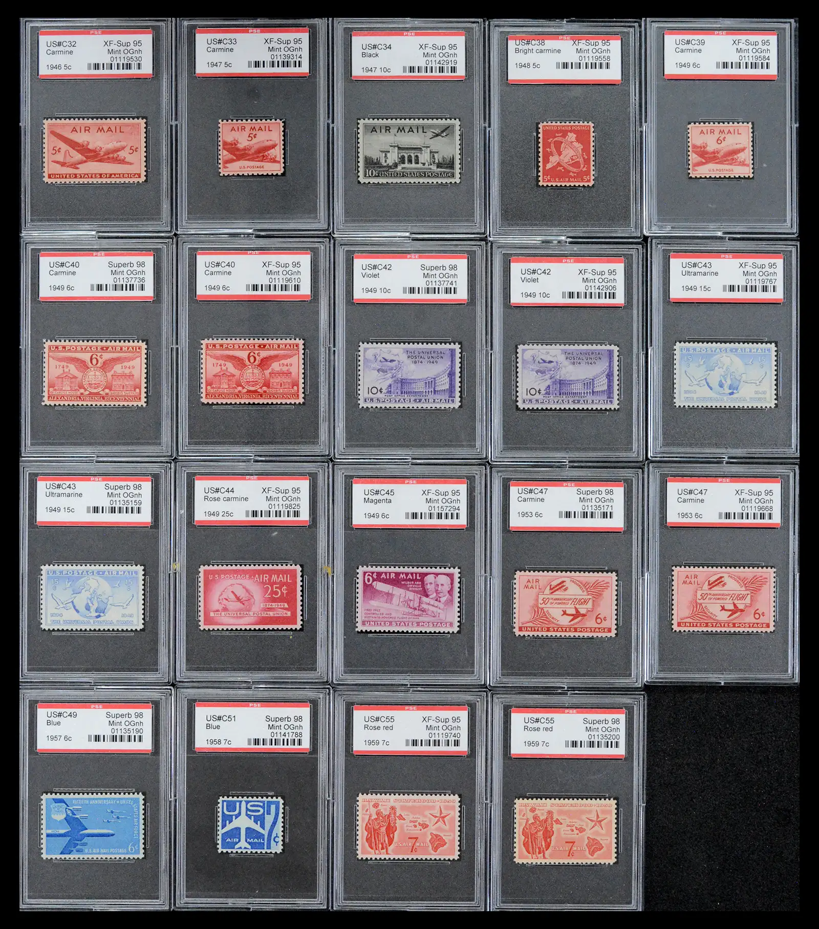 40753 0001 - Postzegelverzameling 40753 USA luchtpost 1946-1993. 40753 0001 - Postzegelverzameling 40753 USA luchtpost 1946-1993.