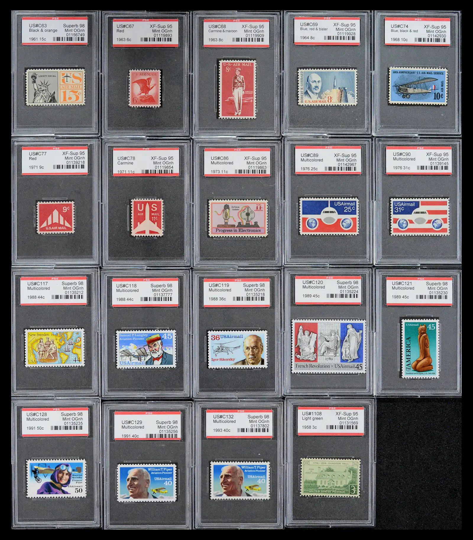 40753 0002 - Postzegelverzameling 40753 USA luchtpost 1946-1993. 40753 0002 - Postzegelverzameling 40753 USA luchtpost 1946-1993.