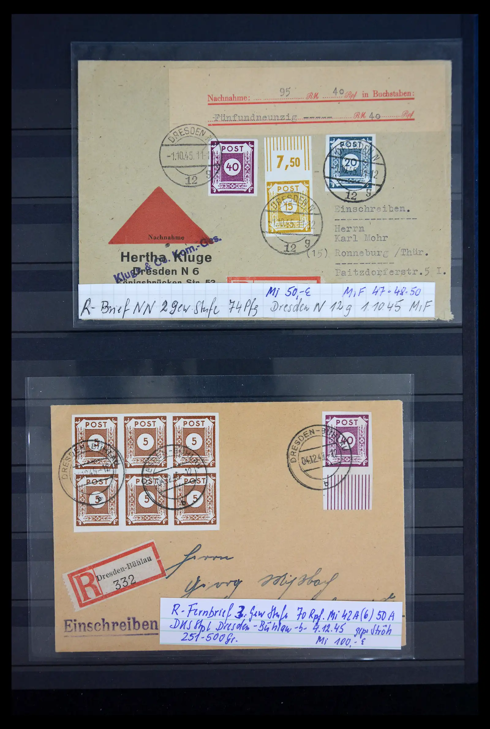 40790 0014 - Stamp collection 40790 German Zones 1945-1949.