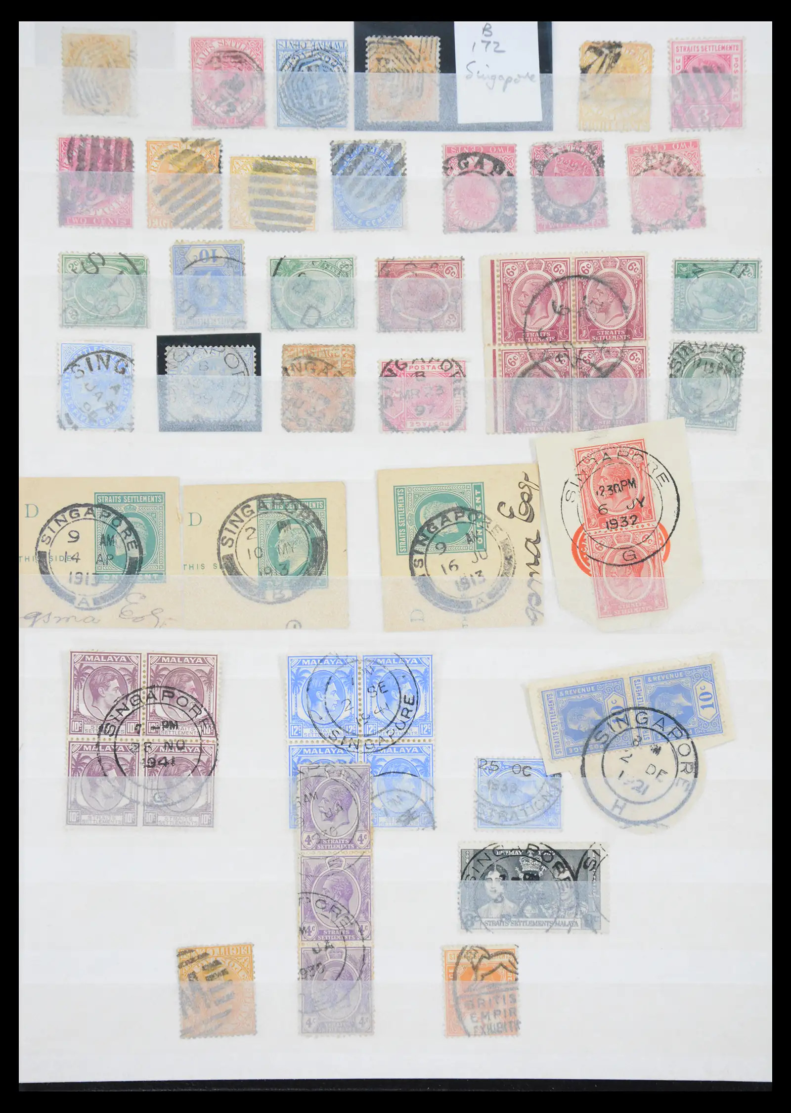 40824 0001 - Postzegelverzameling 40824 Maleisië stempels 1880-1950.