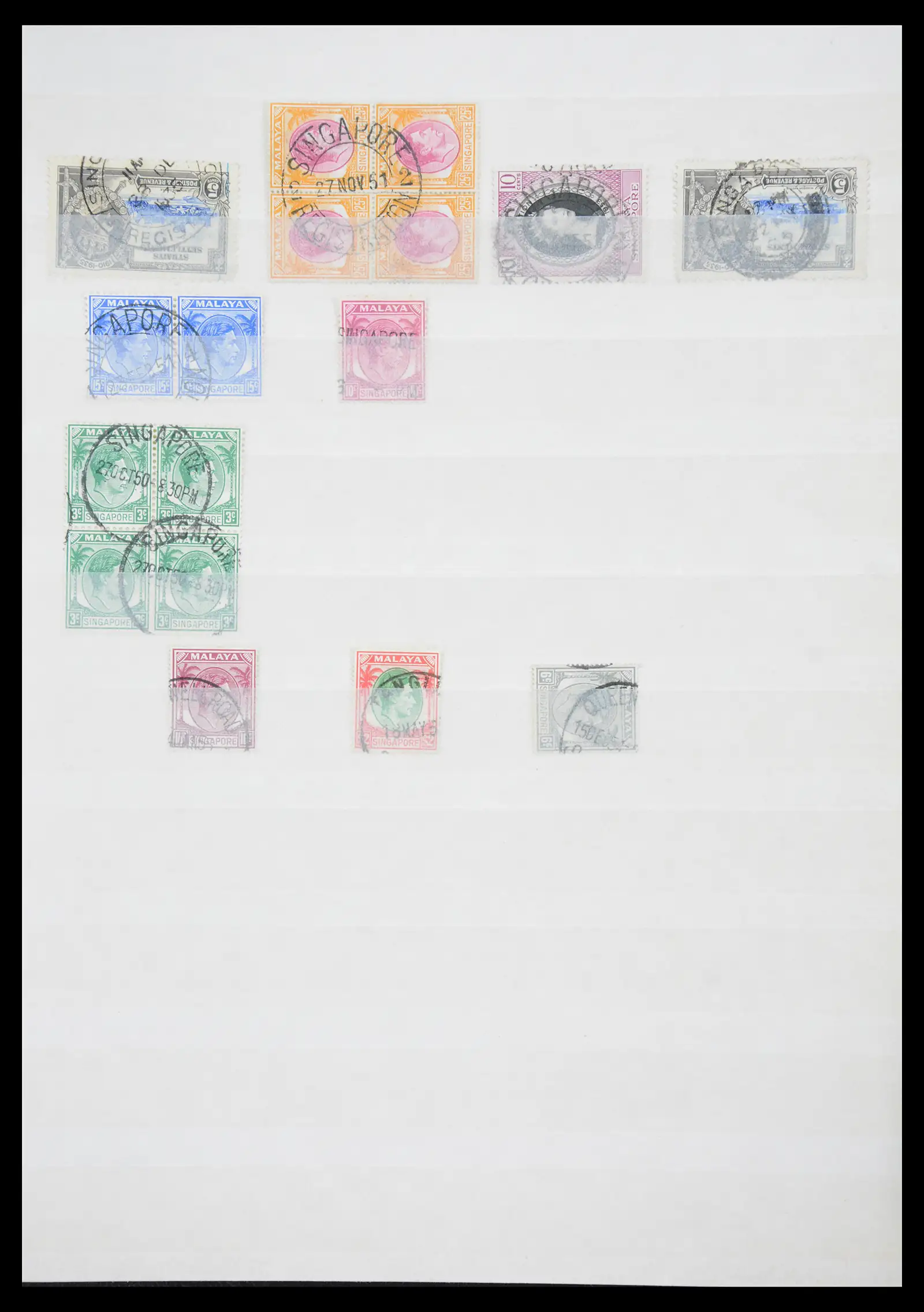 40824 0013 - Postzegelverzameling 40824 Maleisië stempels 1880-1950.