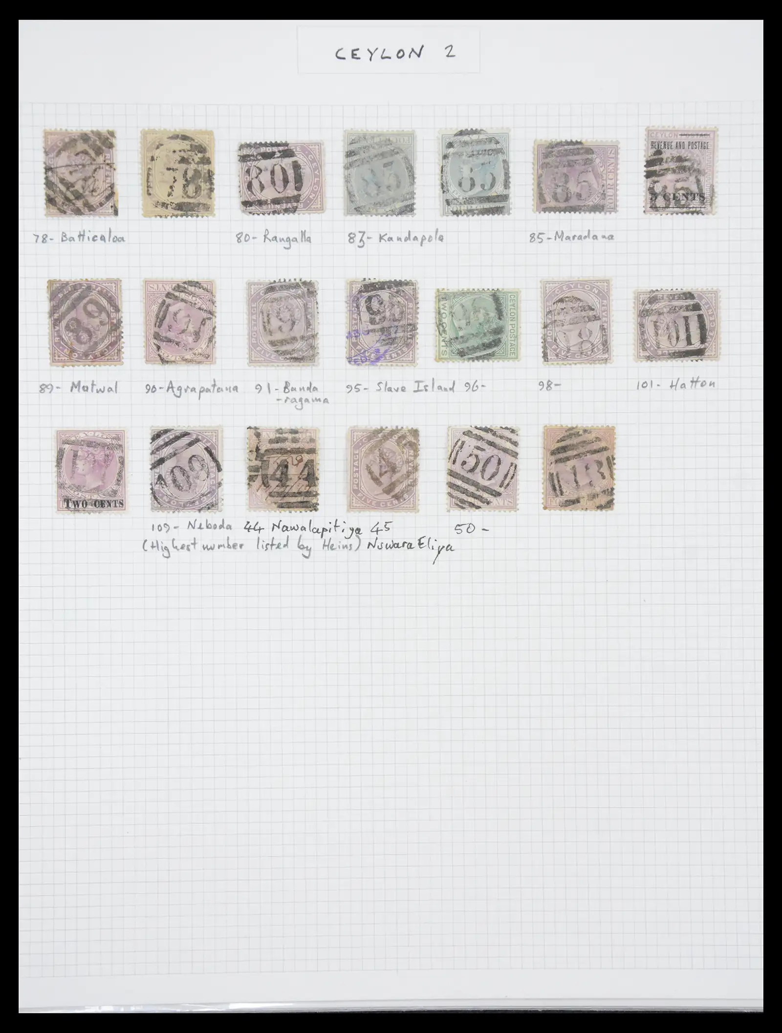 40826 0002 - Postzegelverzameling 40826 Engelse koloniën stempels 1870-1950.