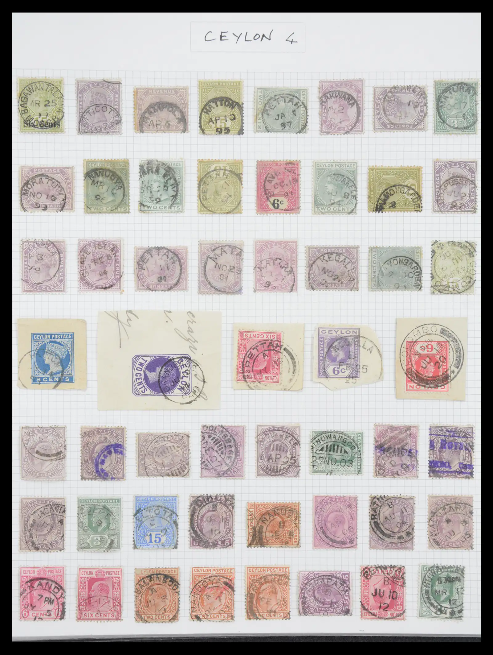 40826 0004 - Postzegelverzameling 40826 Engelse koloniën stempels 1870-1950.