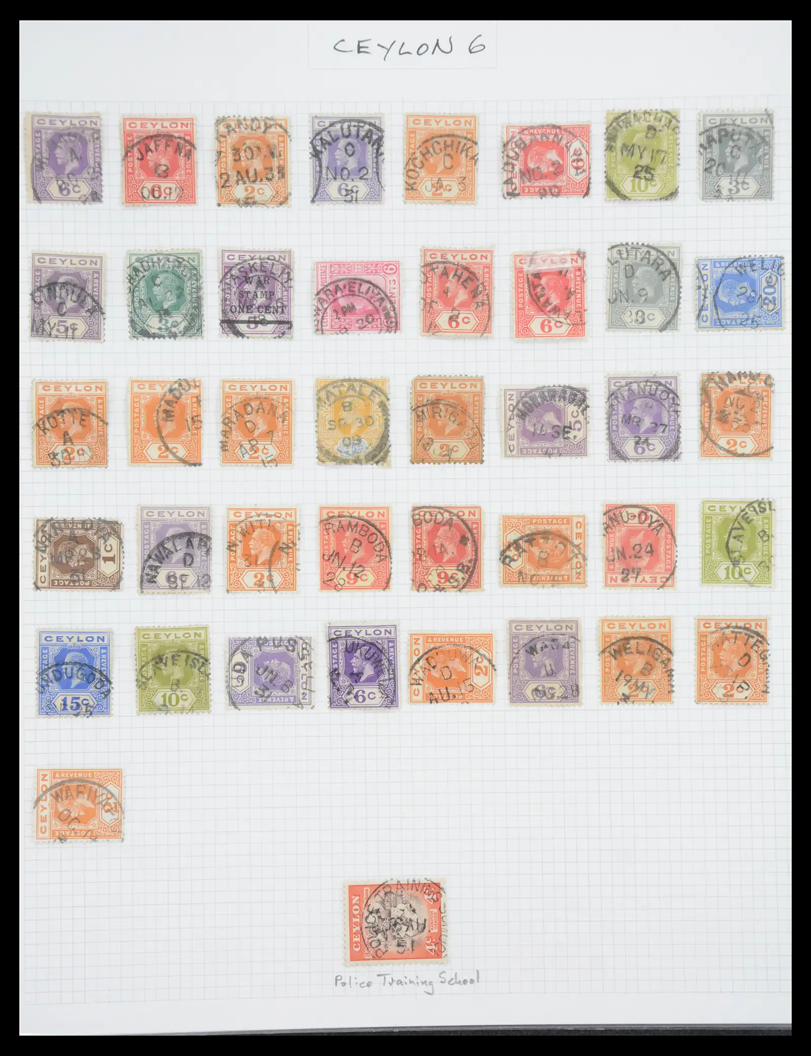 40826 0006 - Postzegelverzameling 40826 Engelse koloniën stempels 1870-1950.