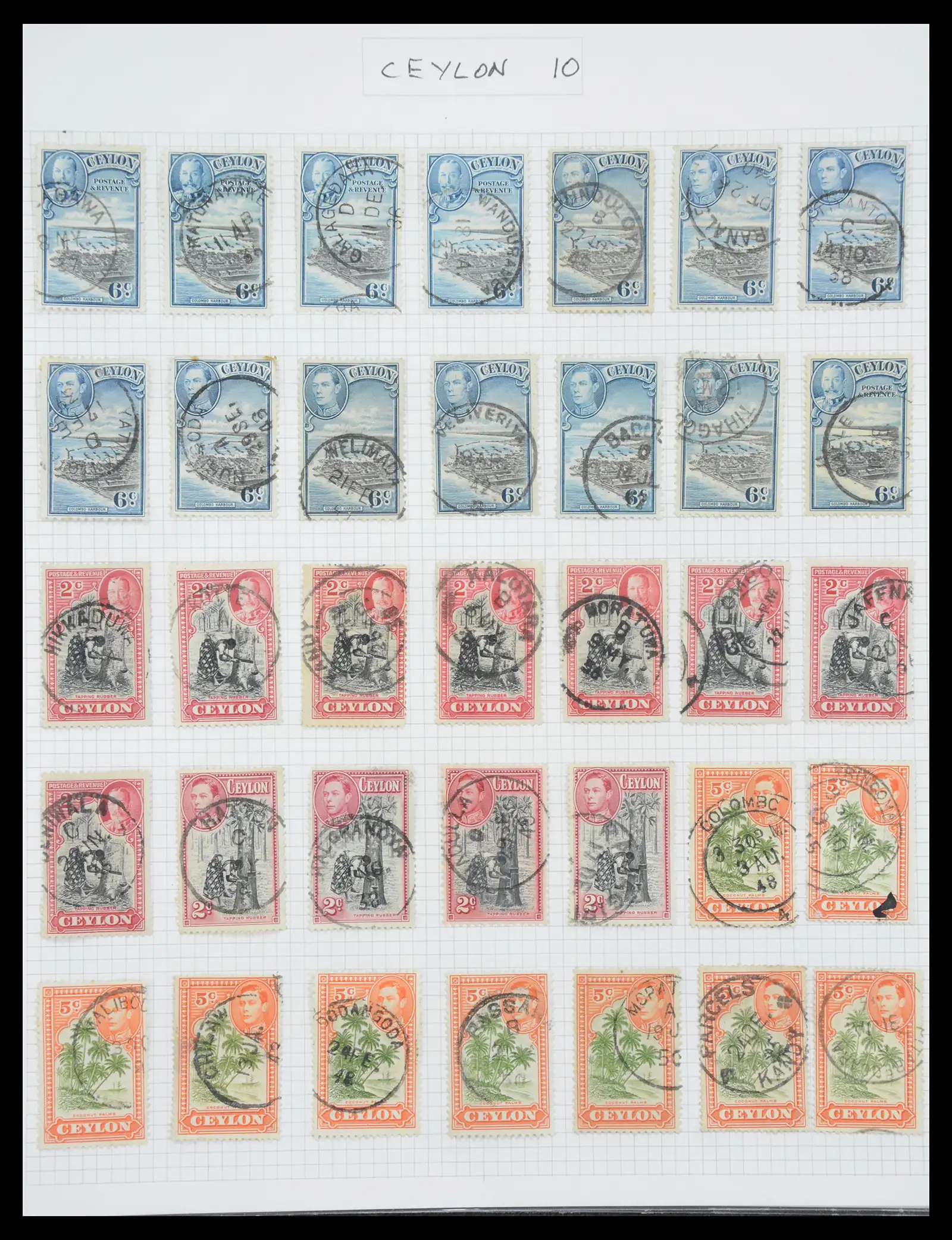 40826 0010 - Postzegelverzameling 40826 Engelse koloniën stempels 1870-1950.