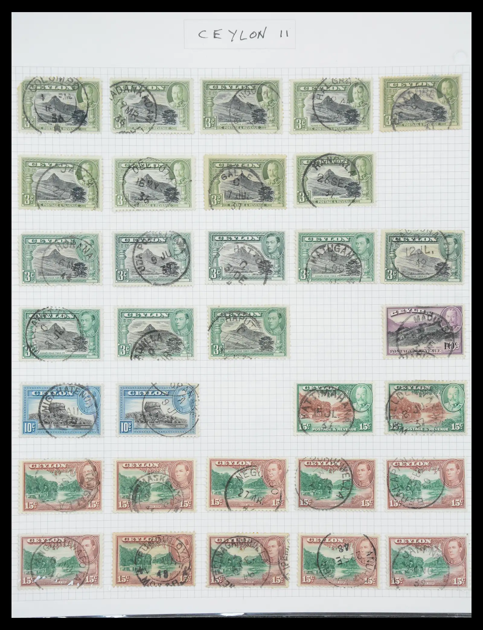 40826 0011 - Postzegelverzameling 40826 Engelse koloniën stempels 1870-1950.