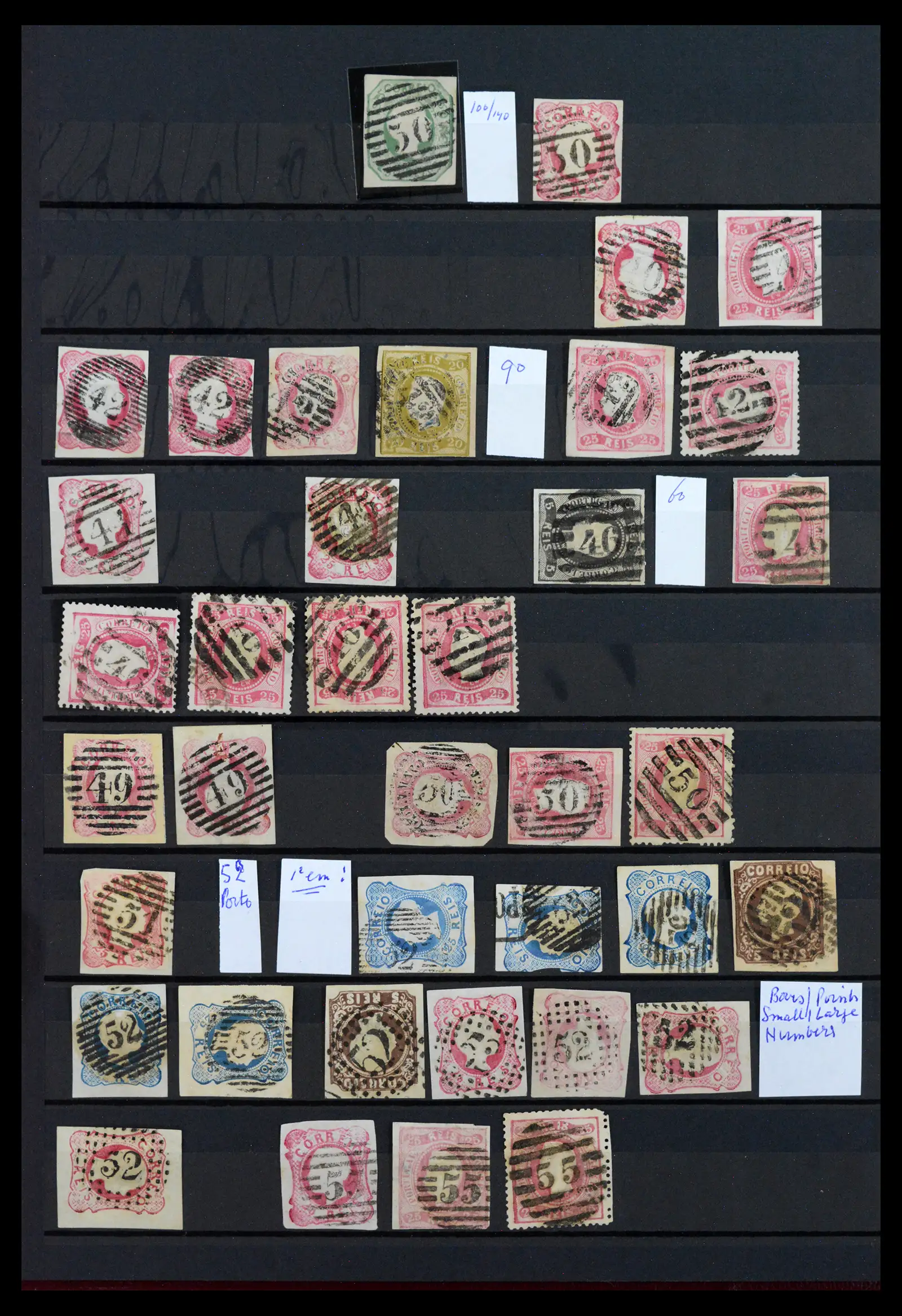 40835 0002 - Stamp collection 40835 Portugal cancels 1853-1920.