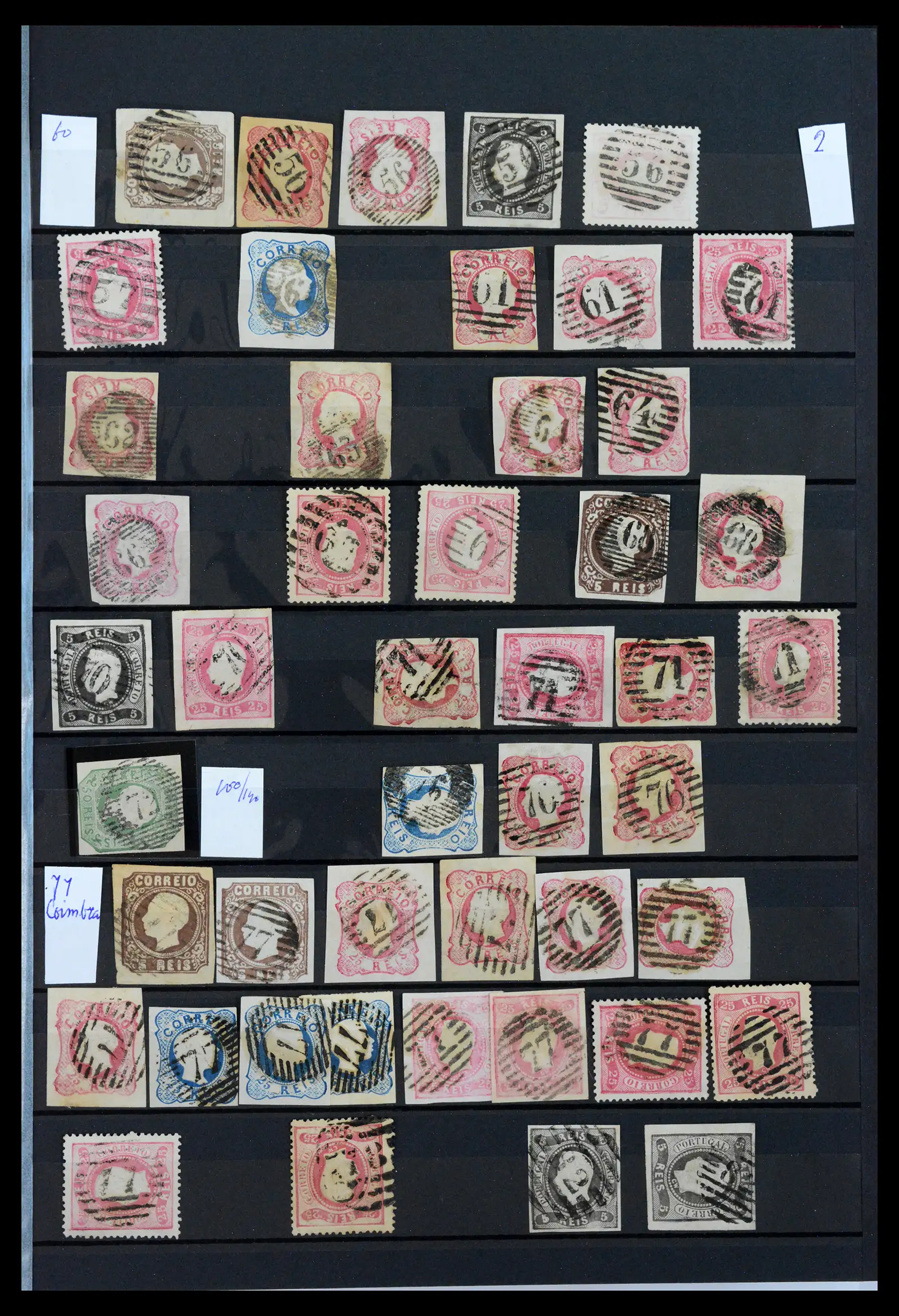 40835 0003 - Stamp collection 40835 Portugal cancels 1853-1920.