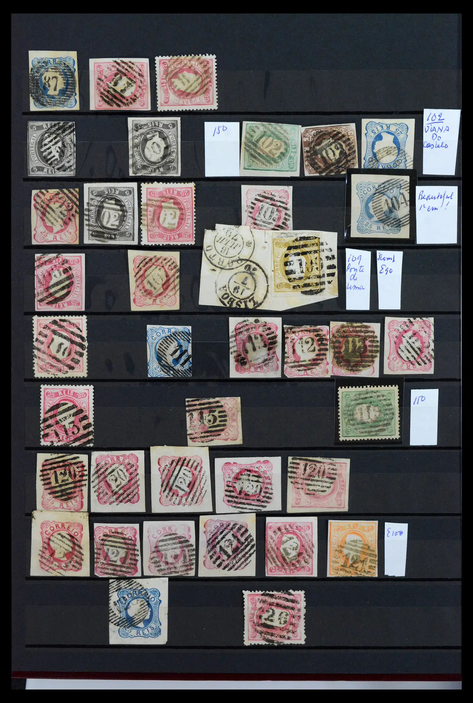 40835 0004 - Stamp collection 40835 Portugal cancels 1853-1920.