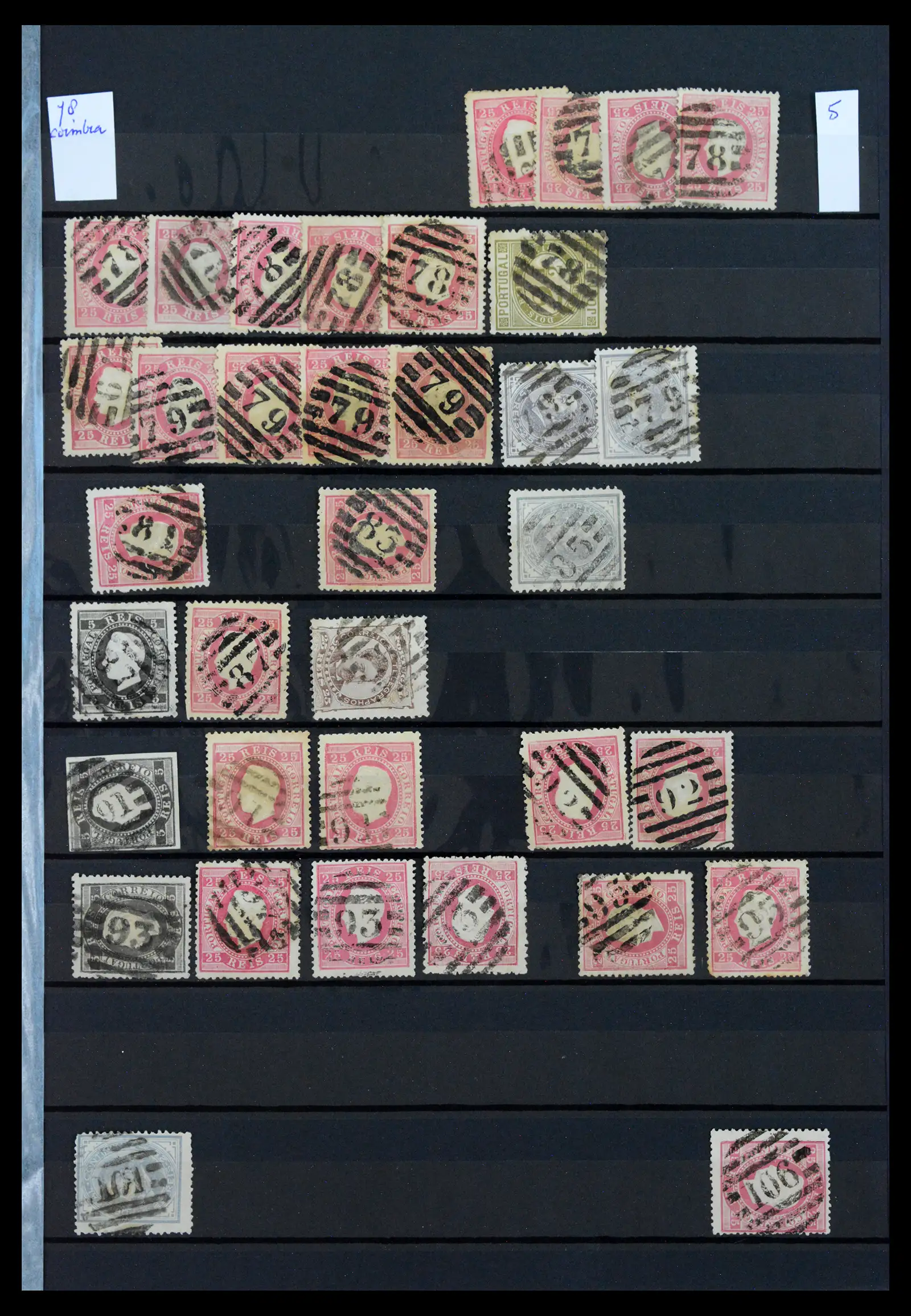 40835 0009 - Stamp collection 40835 Portugal cancels 1853-1920.