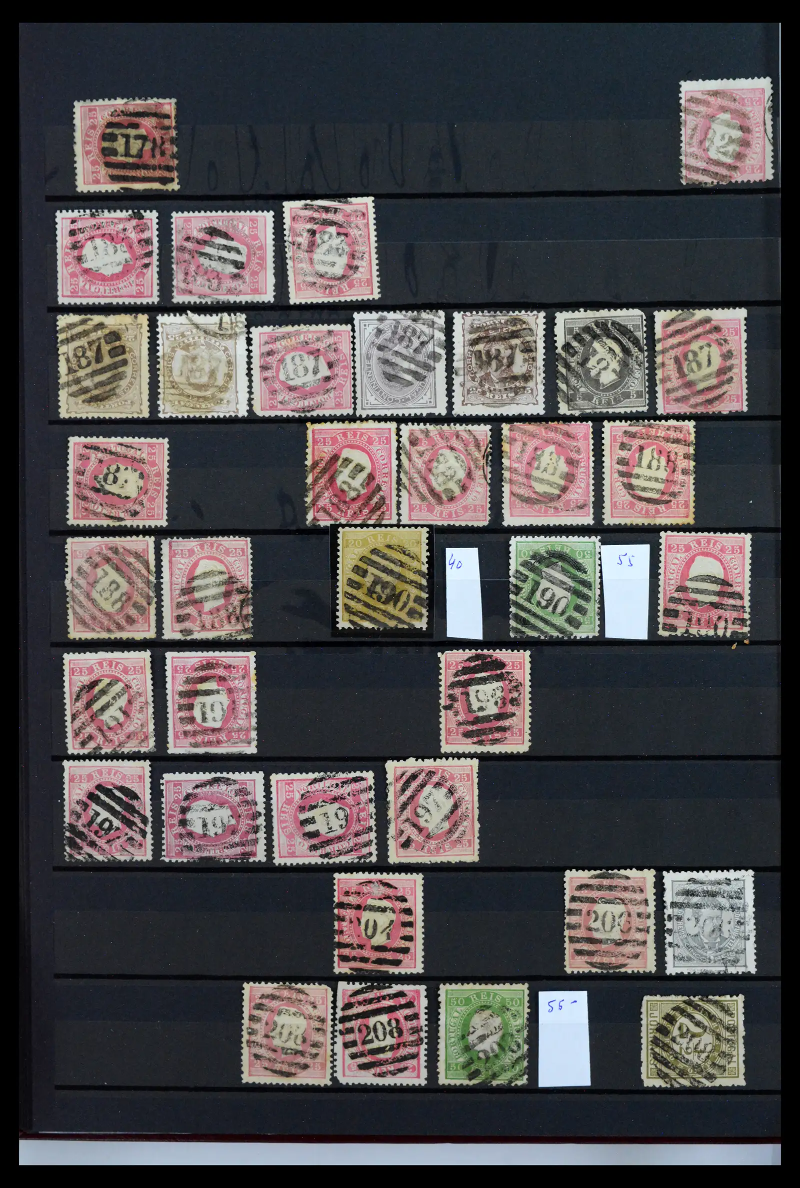 40835 0012 - Stamp collection 40835 Portugal cancels 1853-1920.