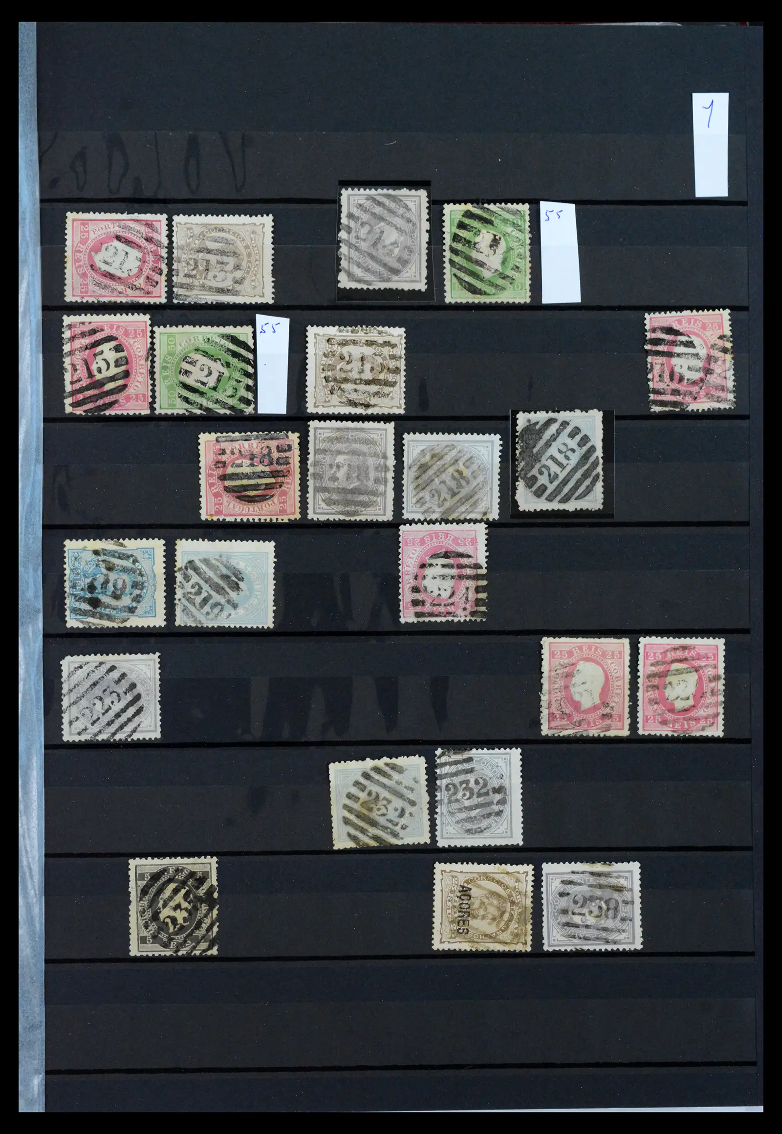 40835 0013 - Stamp collection 40835 Portugal cancels 1853-1920.