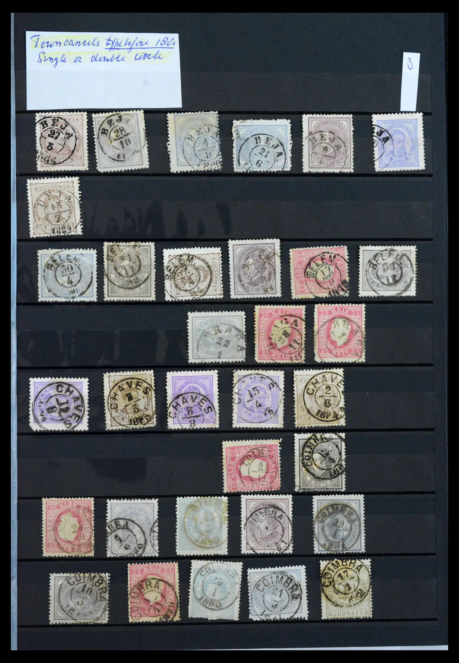 40835 0015 - Stamp collection 40835 Portugal cancels 1853-1920.