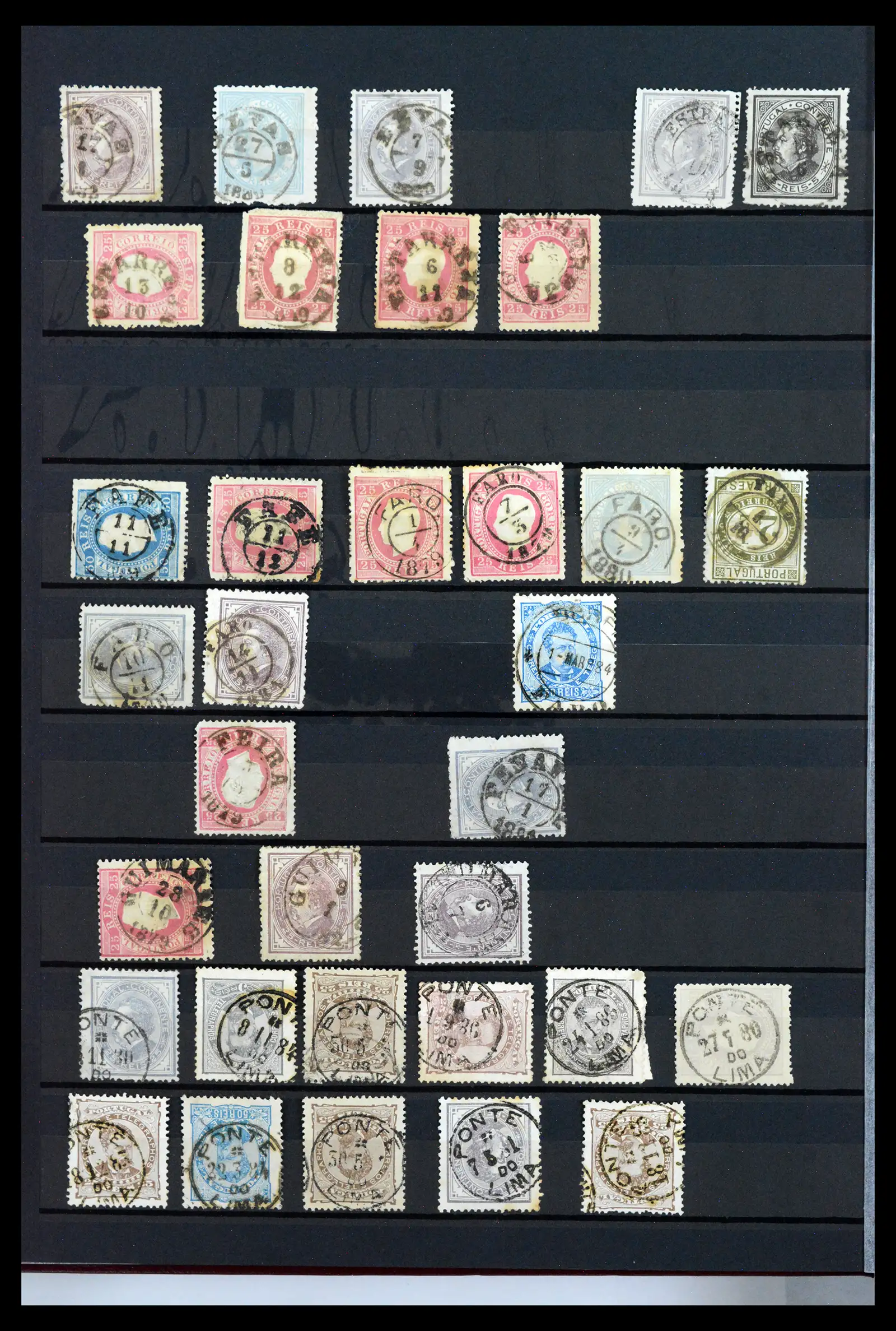 40835 0016 - Stamp collection 40835 Portugal cancels 1853-1920.