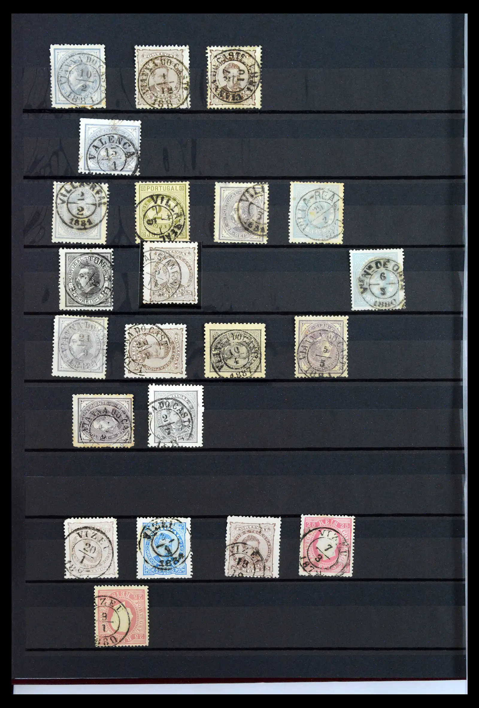 40835 0018 - Stamp collection 40835 Portugal cancels 1853-1920.