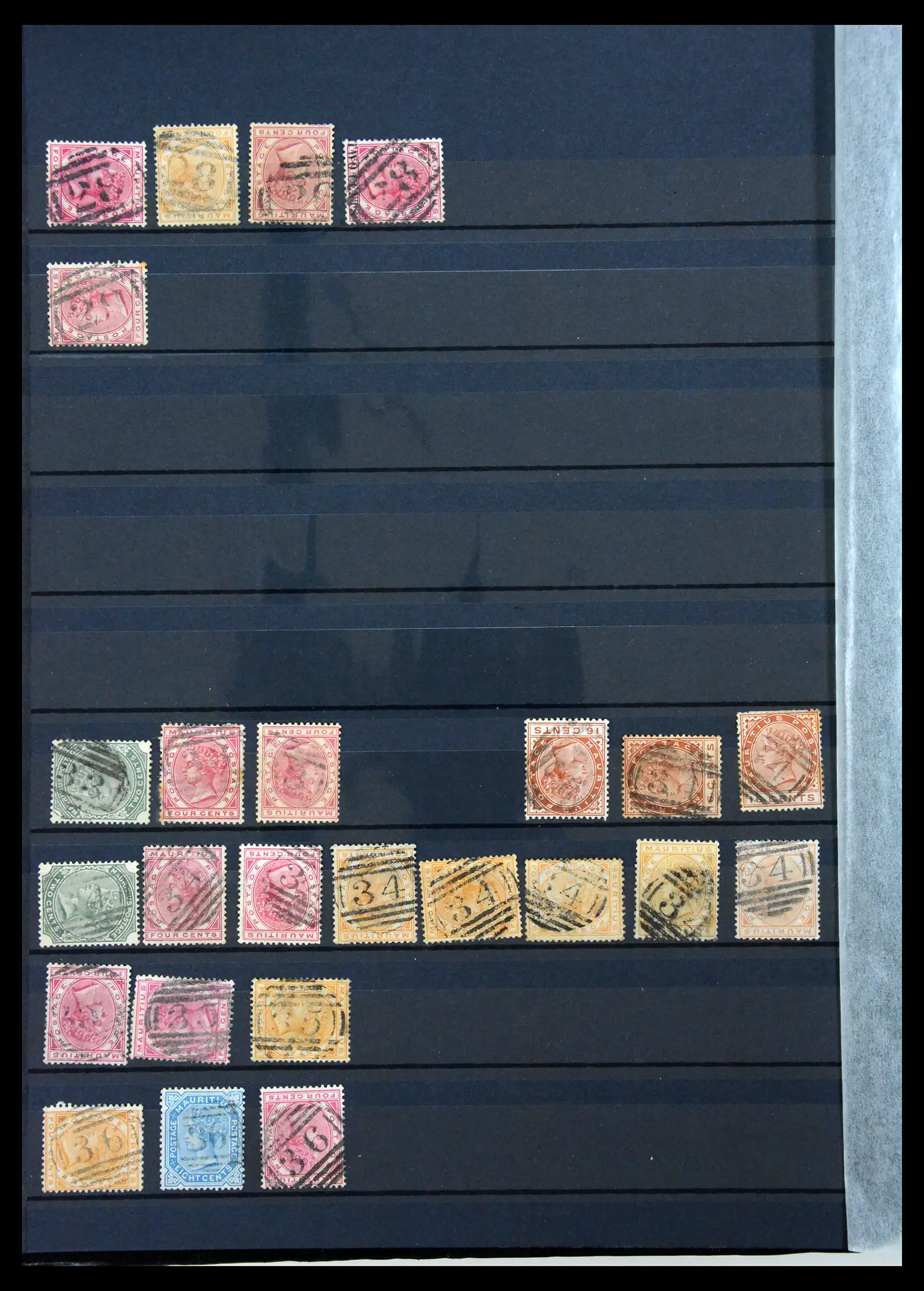40845 0003a - Postzegelverzameling 40845 Mauritius stempelverzameling 1858-1970.
