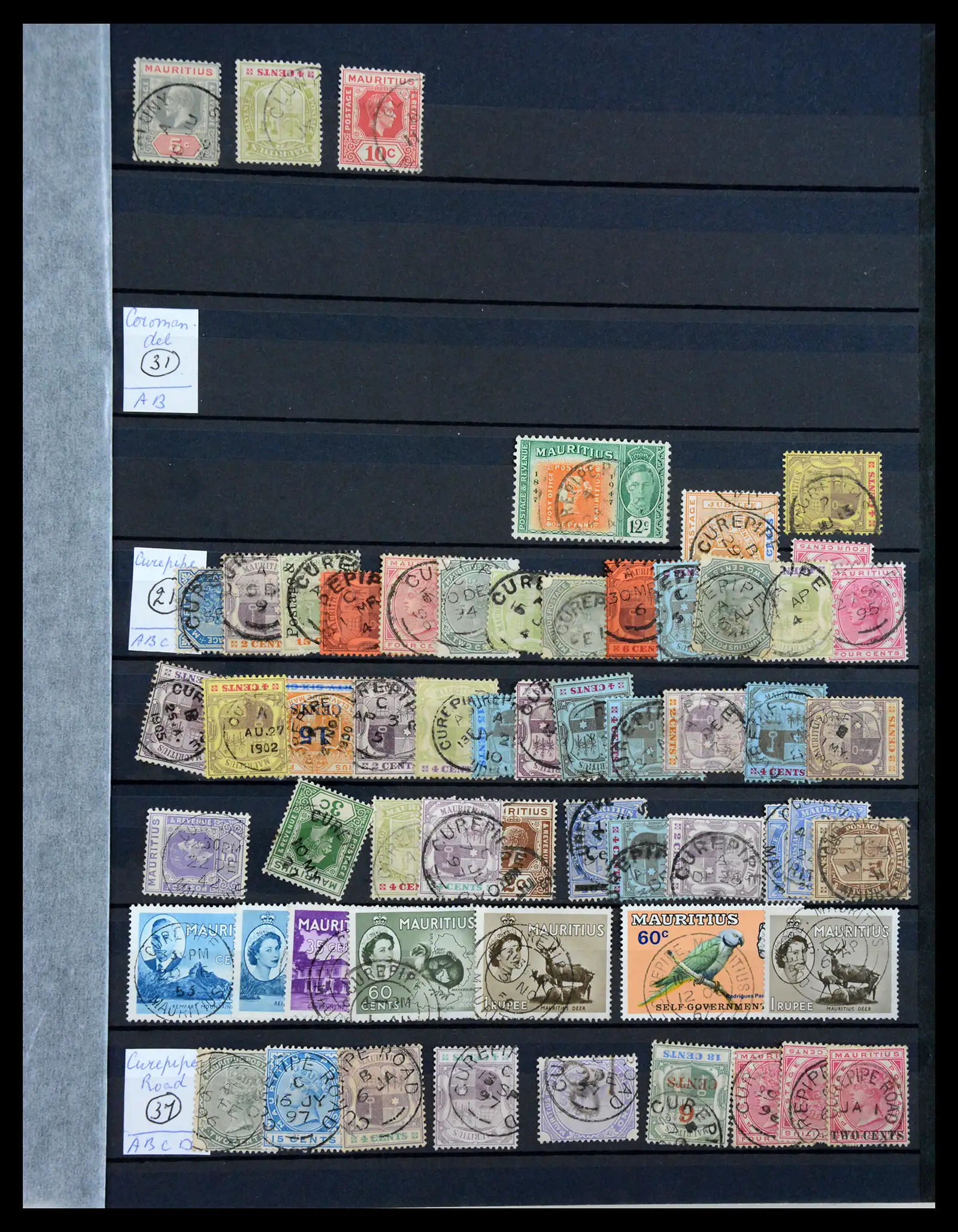 40845 0011b - Postzegelverzameling 40845 Mauritius stempelverzameling 1858-1970.