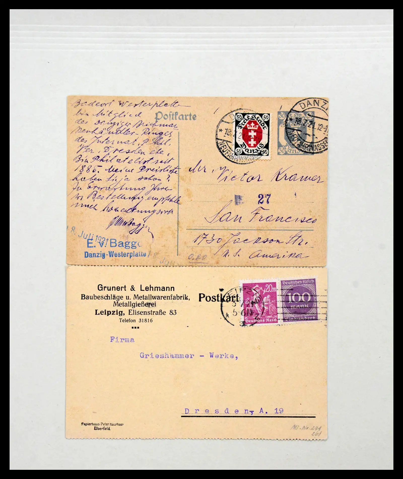 40859 0081 - Stamp collection 40859 Germany covers 1890-1960.