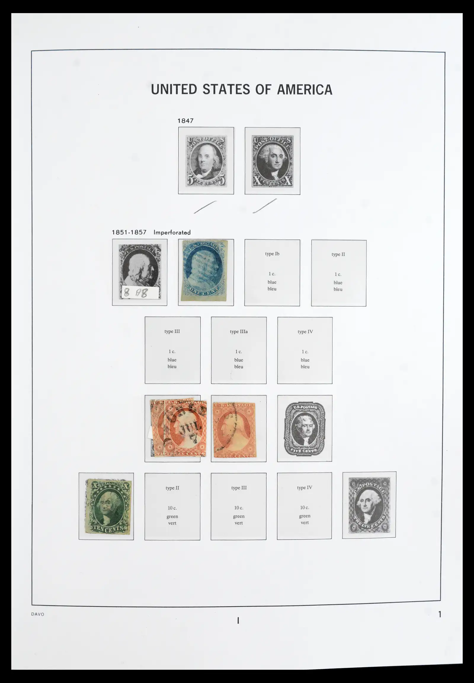 40903 0001 - Postzegelverzameling 40903 USA 1851-1992.