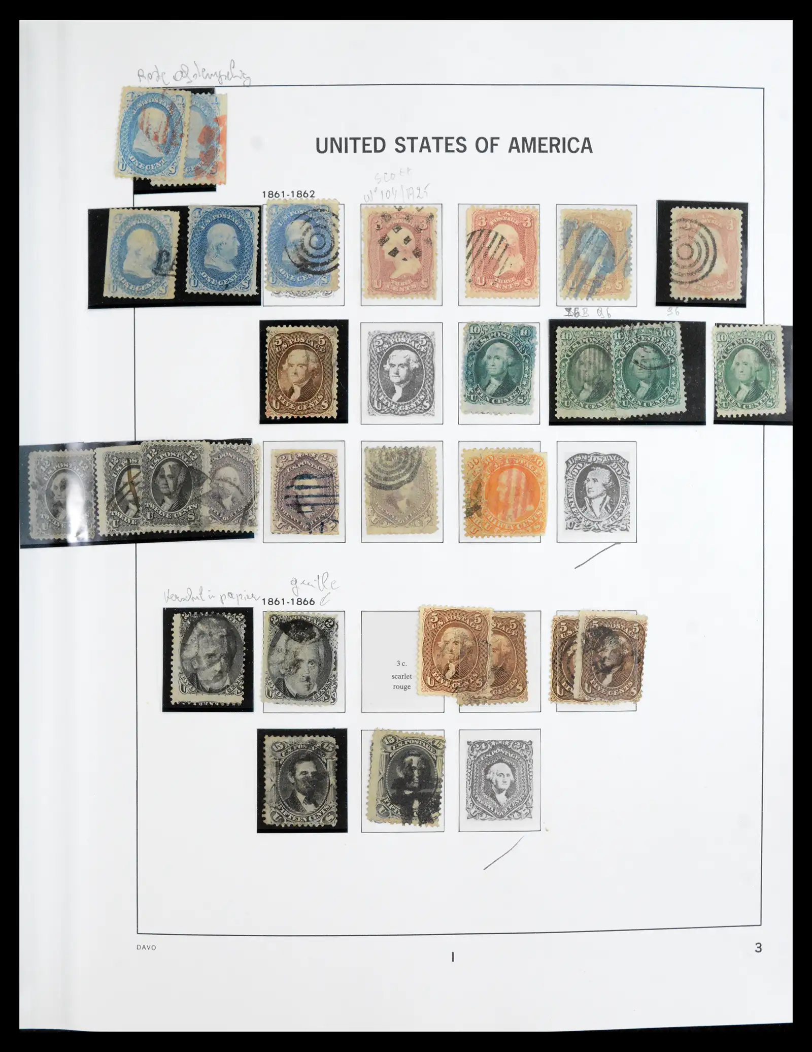 40903 0003 - Postzegelverzameling 40903 USA 1851-1992.