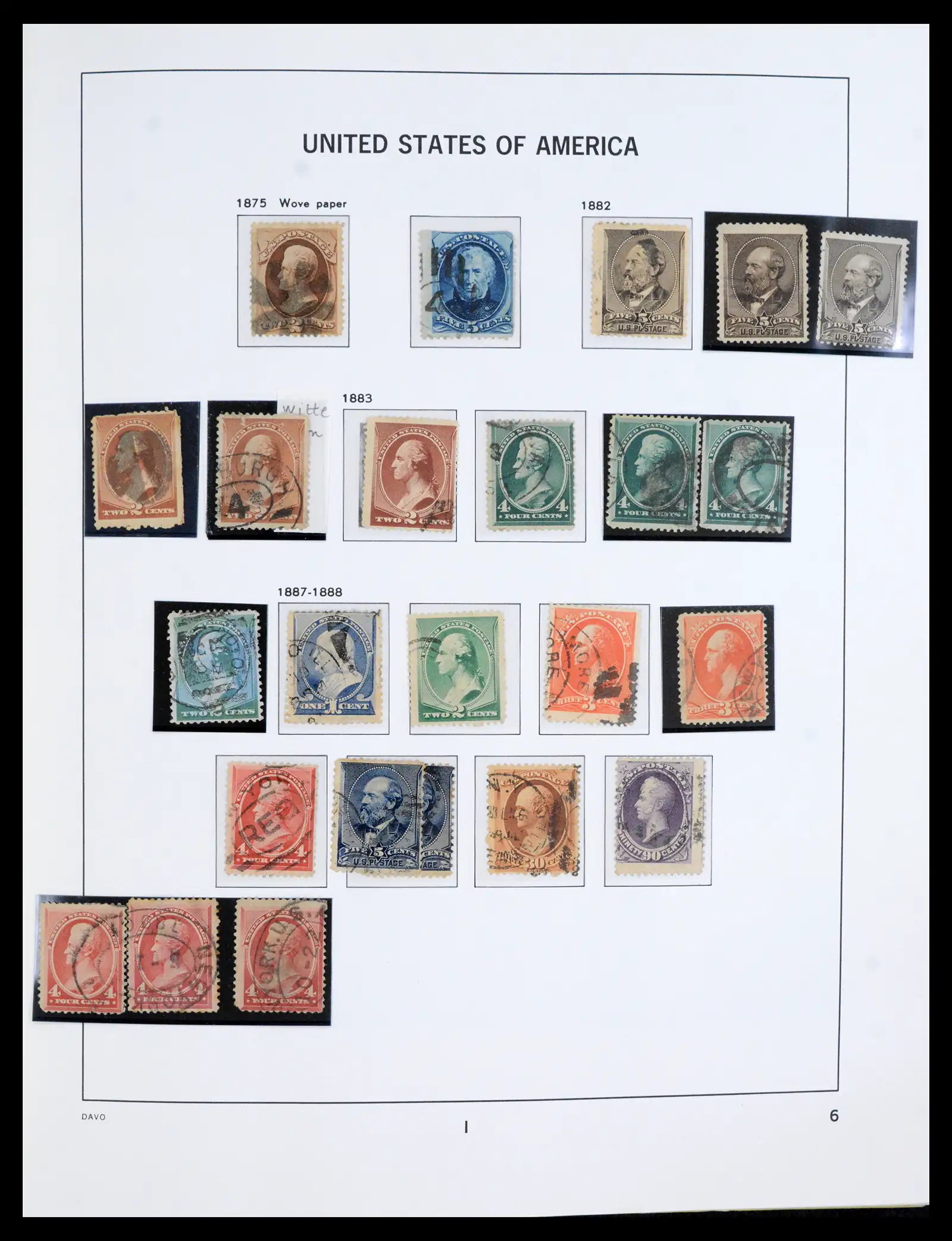 40903 0010 - Postzegelverzameling 40903 USA 1851-1992.