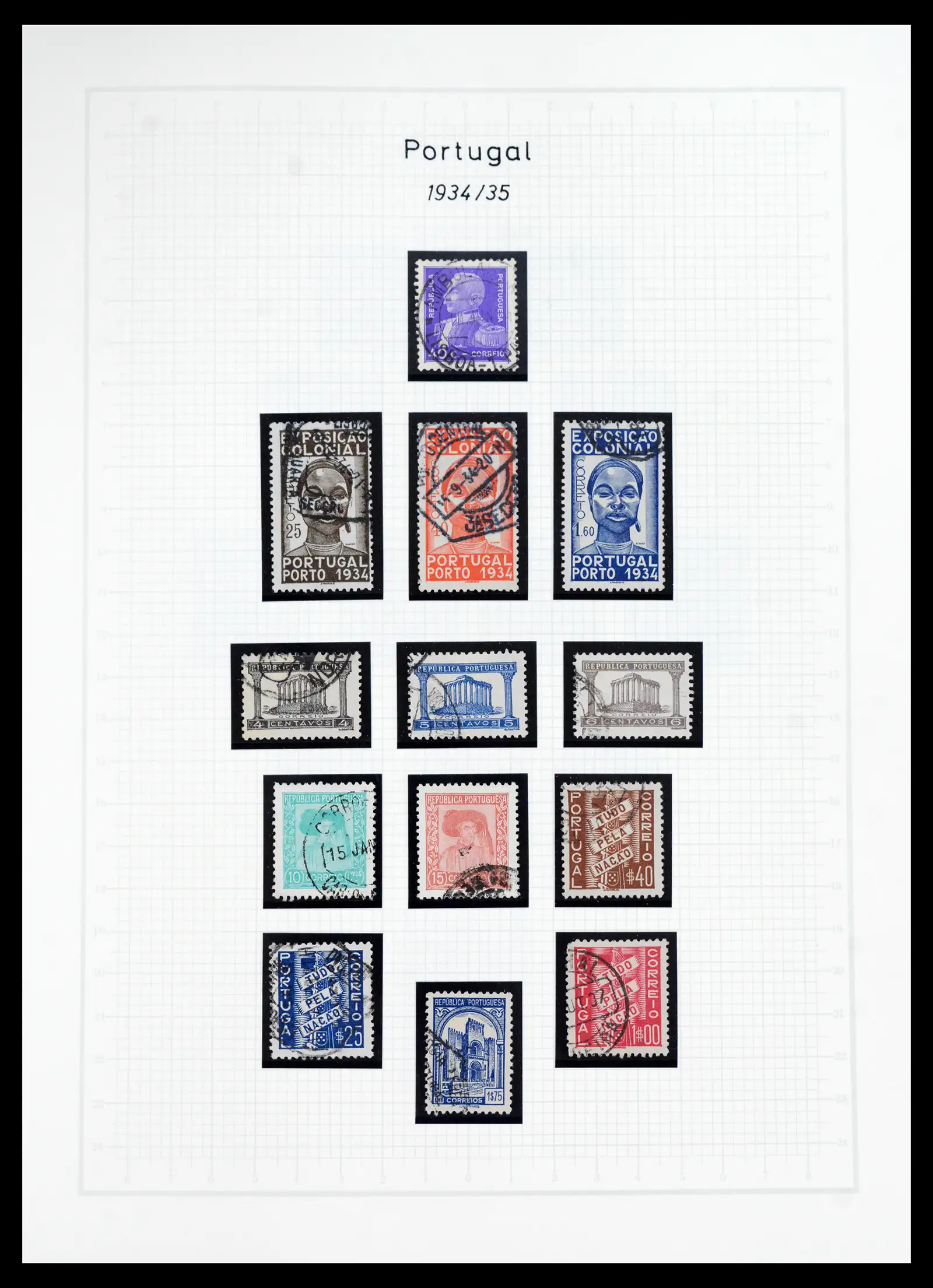 40950 0048 - Postzegelverzameling 40950 Portugal compleet 1853-2002.