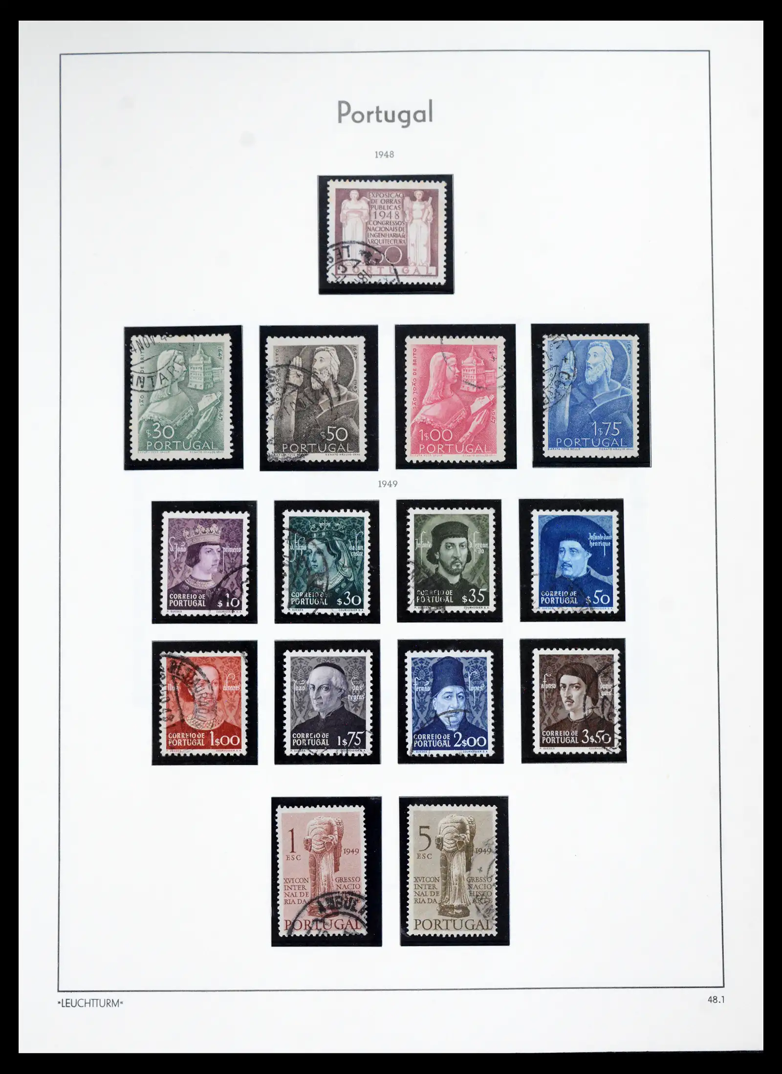 40950 0073 - Postzegelverzameling 40950 Portugal compleet 1853-2002.