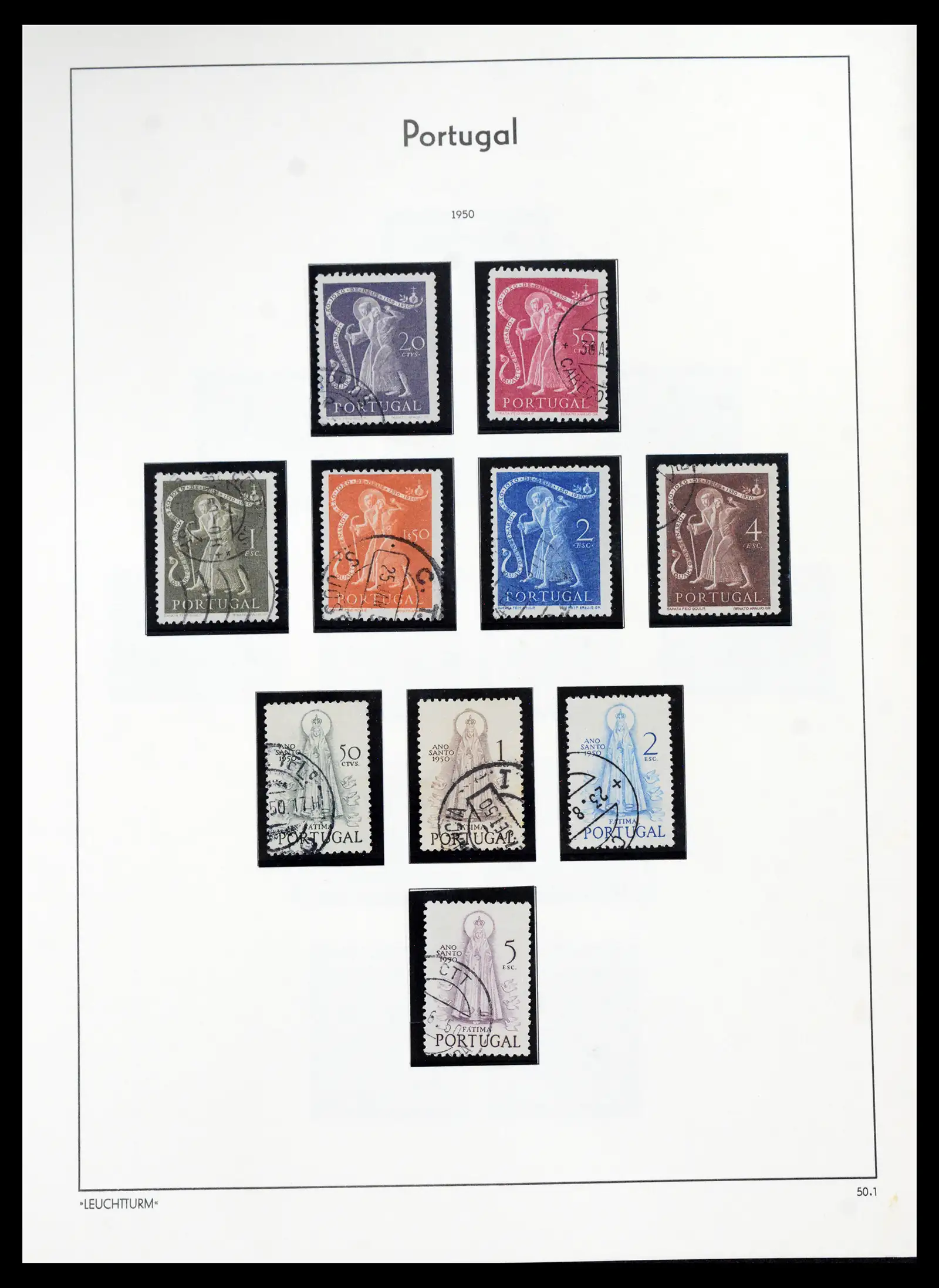 40950 0076 - Postzegelverzameling 40950 Portugal compleet 1853-2002.