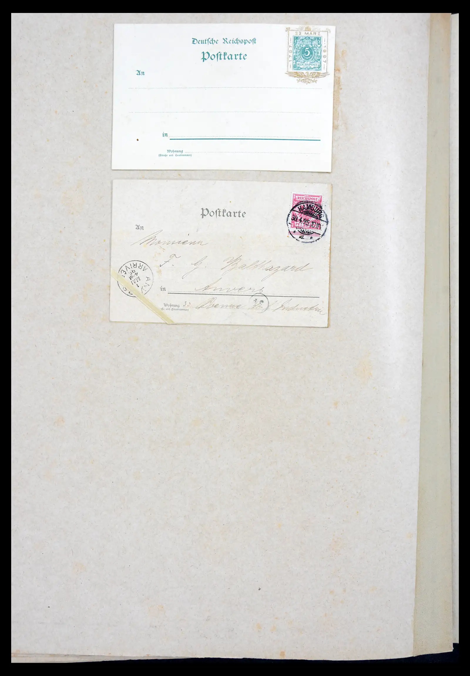40968 0010 - Stamp collection 40968 Germany postal stationary collection 1846-1919.