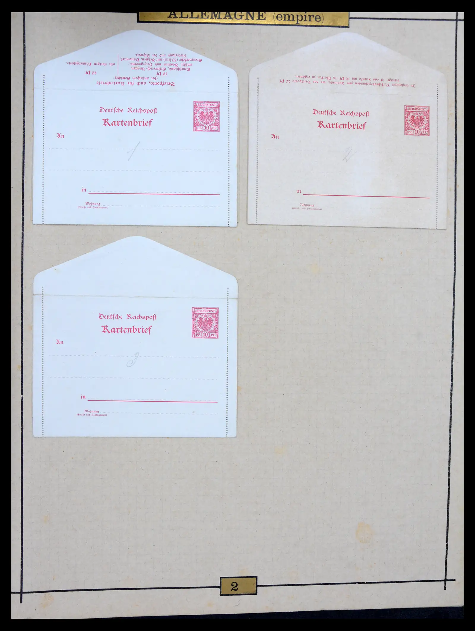 40968 0012 - Stamp collection 40968 Germany postal stationary collection 1846-1919.