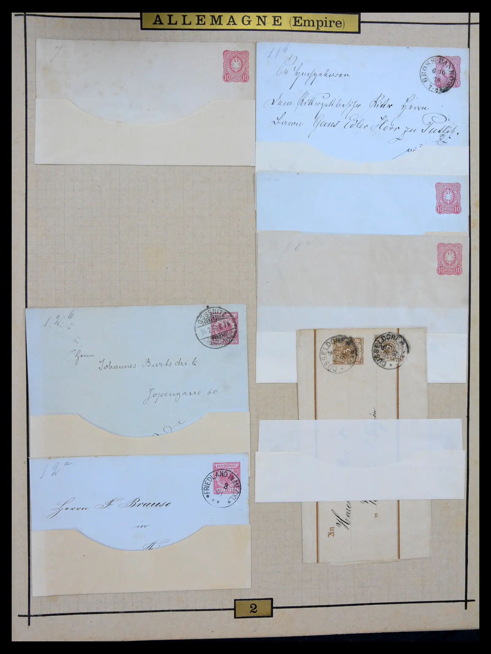 40968 0023 - Stamp collection 40968 Germany postal stationary collection 1846-1919.