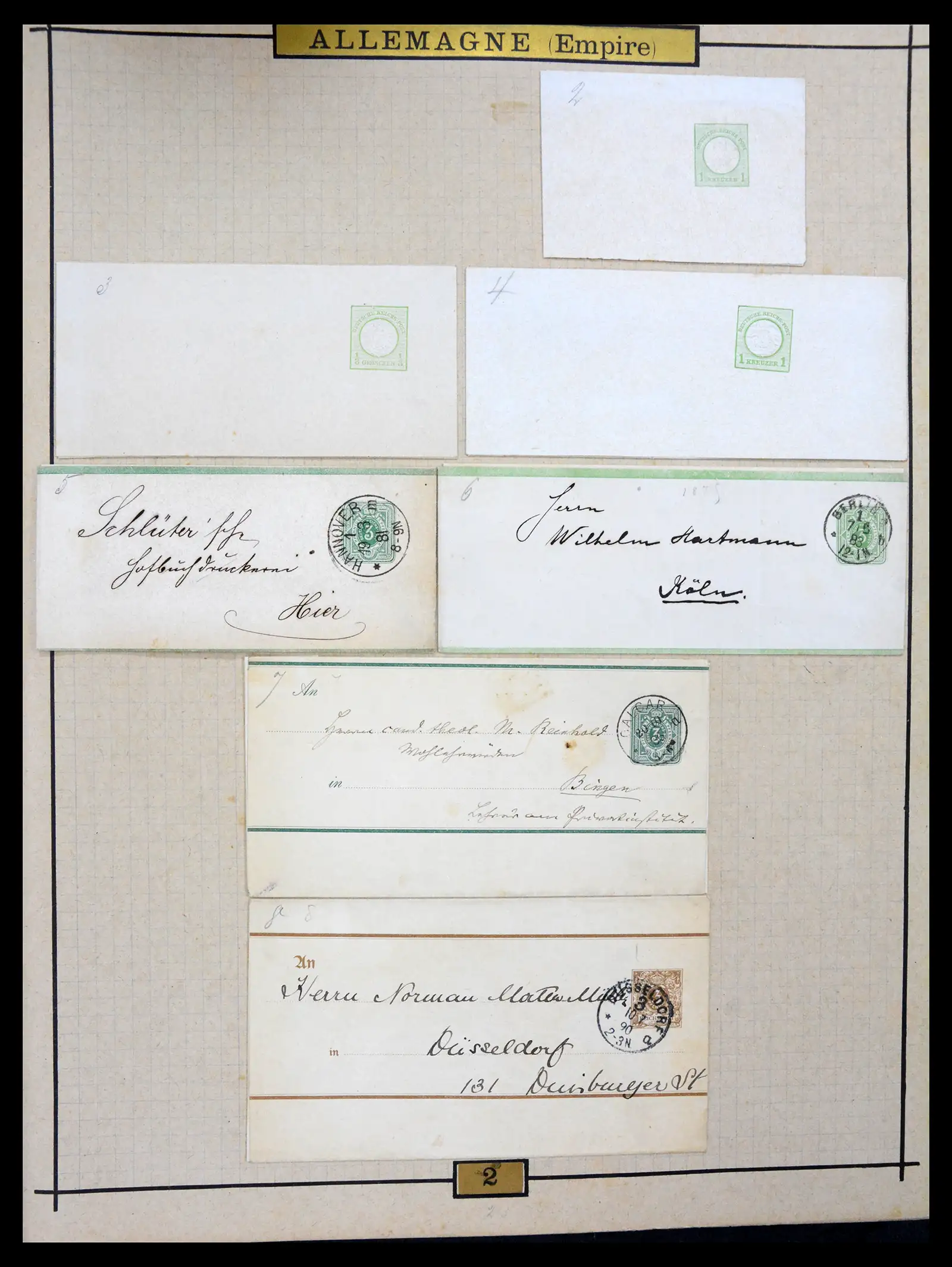 40968 0024 - Stamp collection 40968 Germany postal stationary collection 1846-1919.