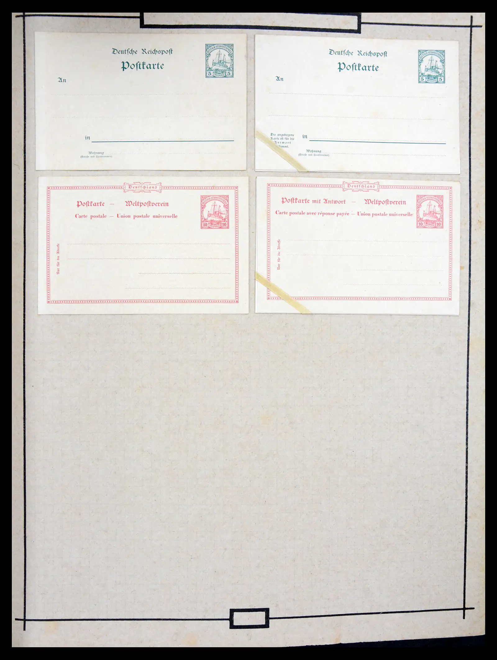 40968 0027 - Stamp collection 40968 Germany postal stationary collection 1846-1919.