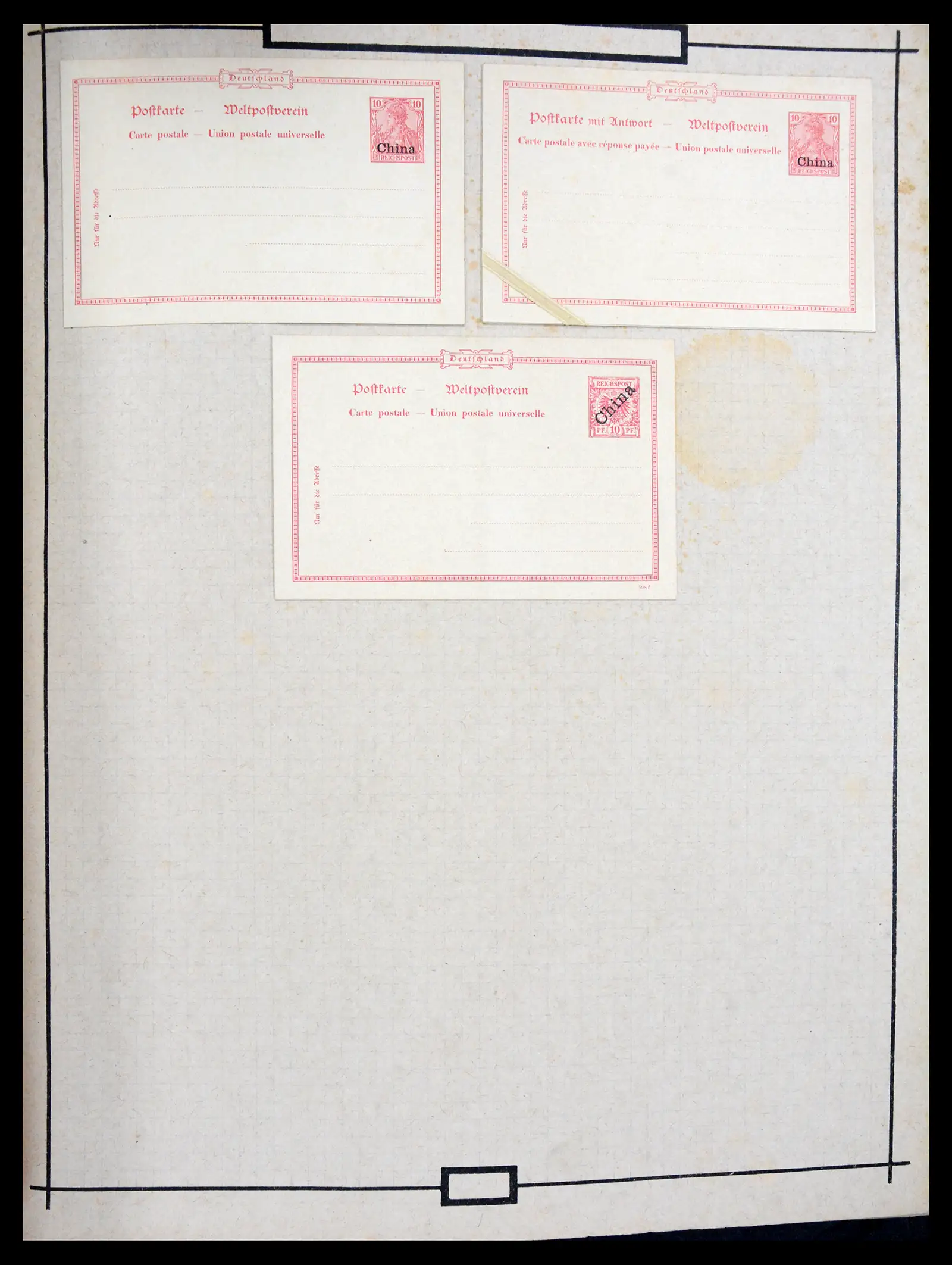 40968 0028 - Stamp collection 40968 Germany postal stationary collection 1846-1919.