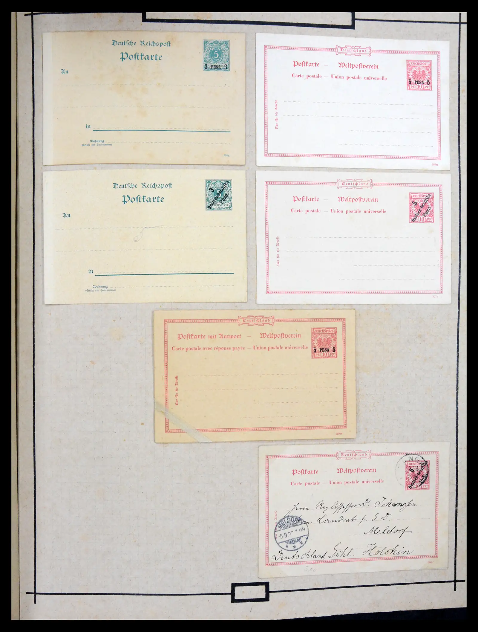 40968 0029 - Stamp collection 40968 Germany postal stationary collection 1846-1919.