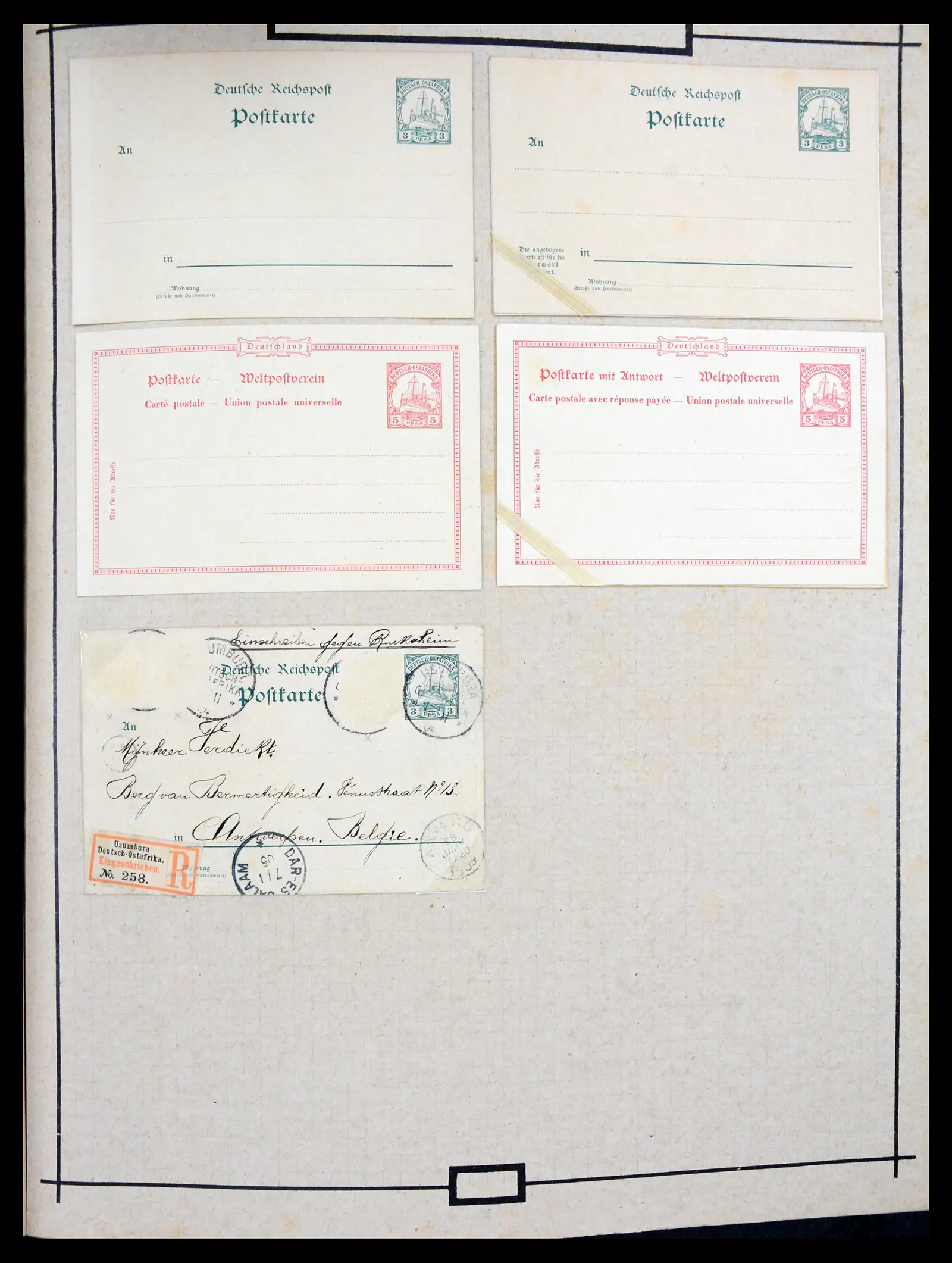 40968 0030 - Stamp collection 40968 Germany postal stationary collection 1846-1919.