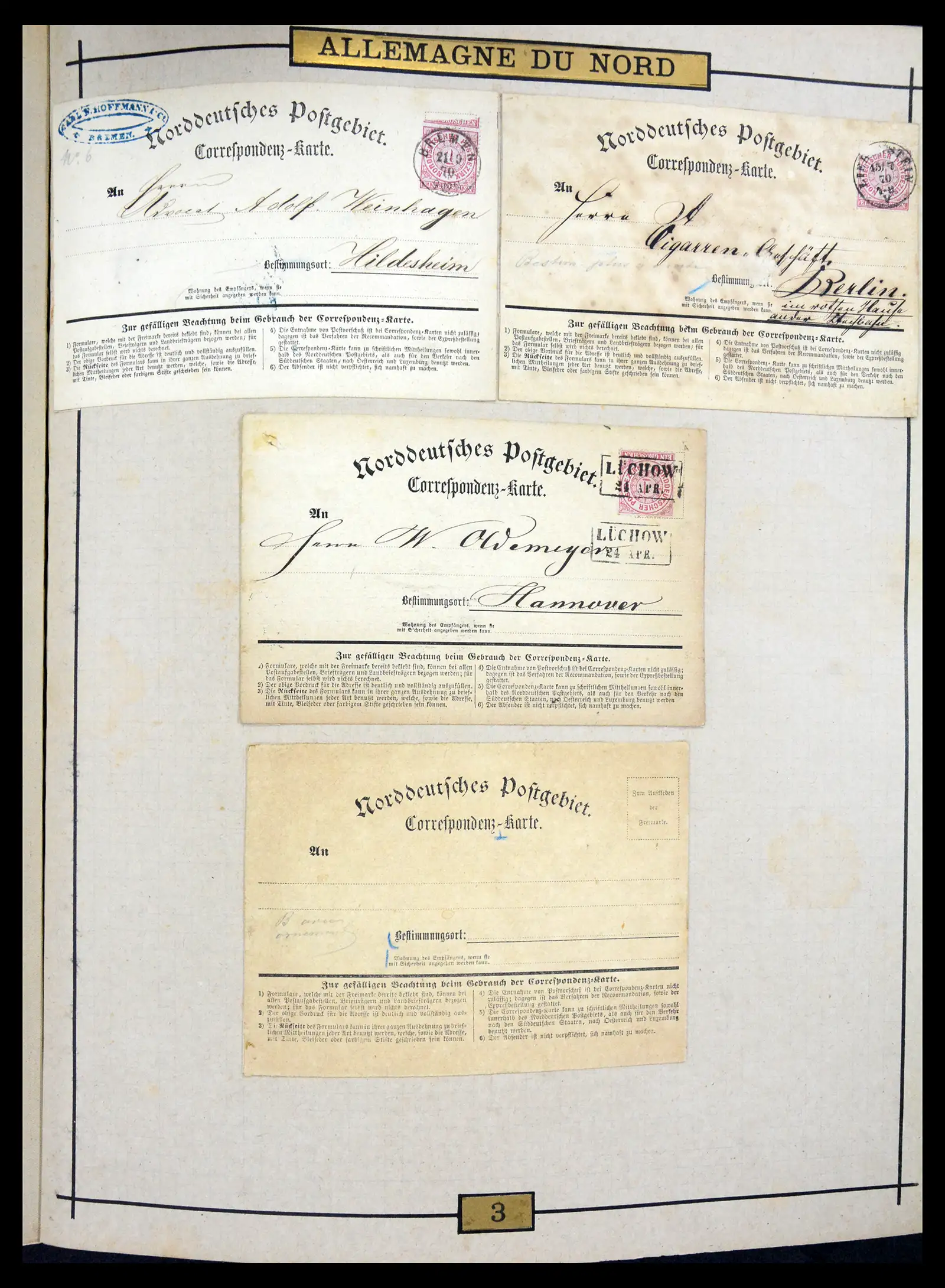 40968 0039 - Stamp collection 40968 Germany postal stationary collection 1846-1919.