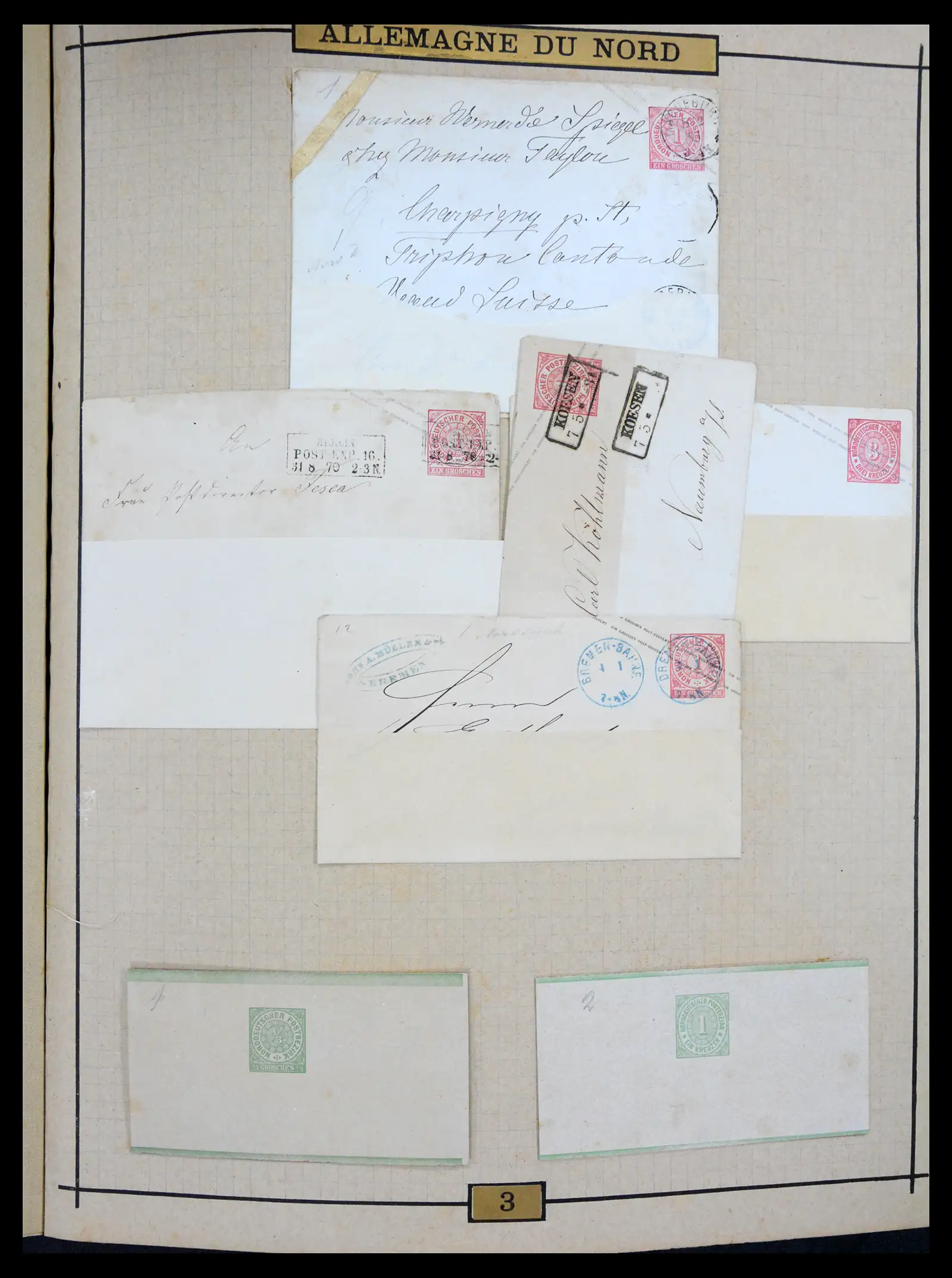 40968 0040 - Stamp collection 40968 Germany postal stationary collection 1846-1919.