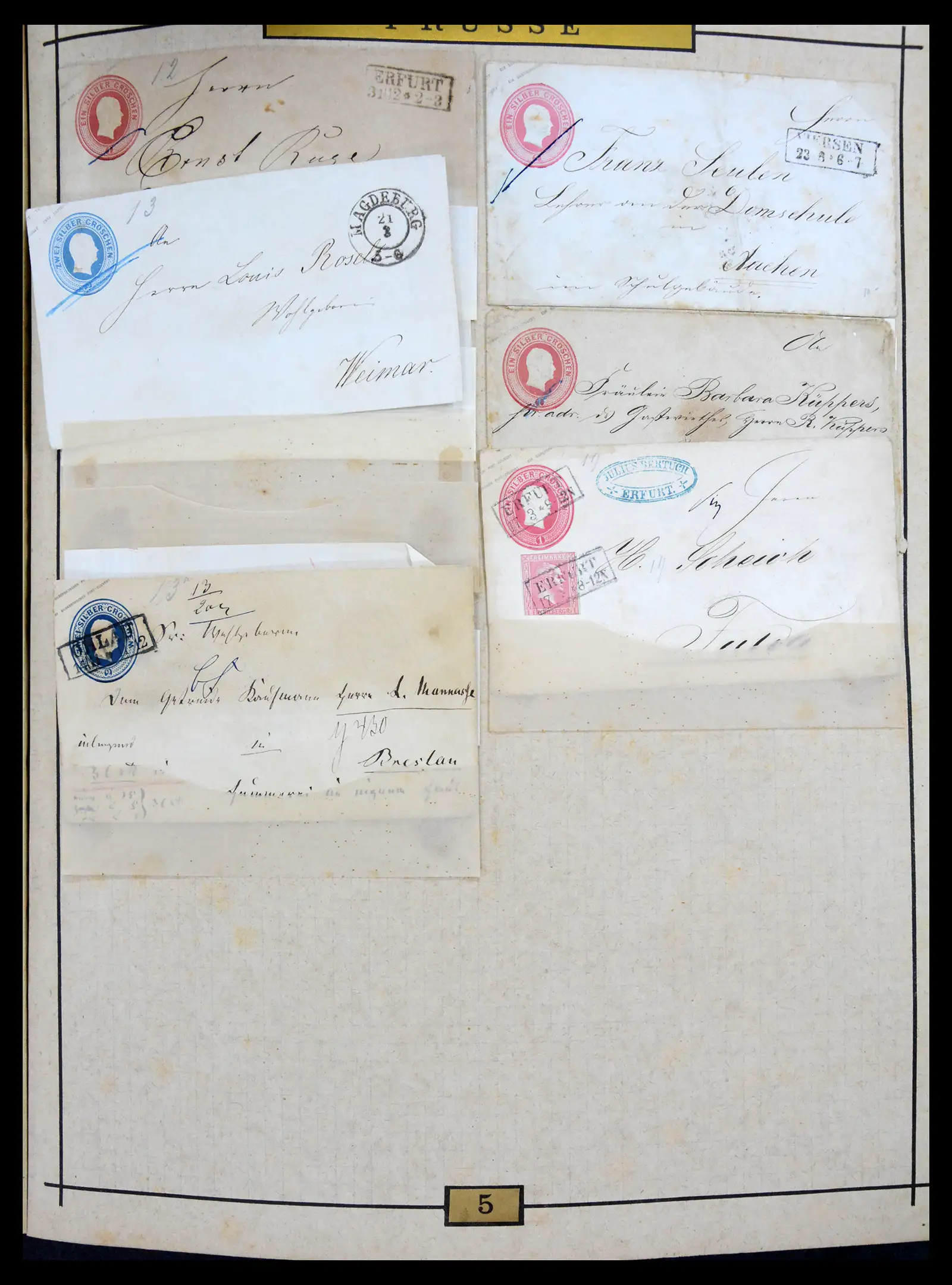 40968 0042 - Stamp collection 40968 Germany postal stationary collection 1846-1919.