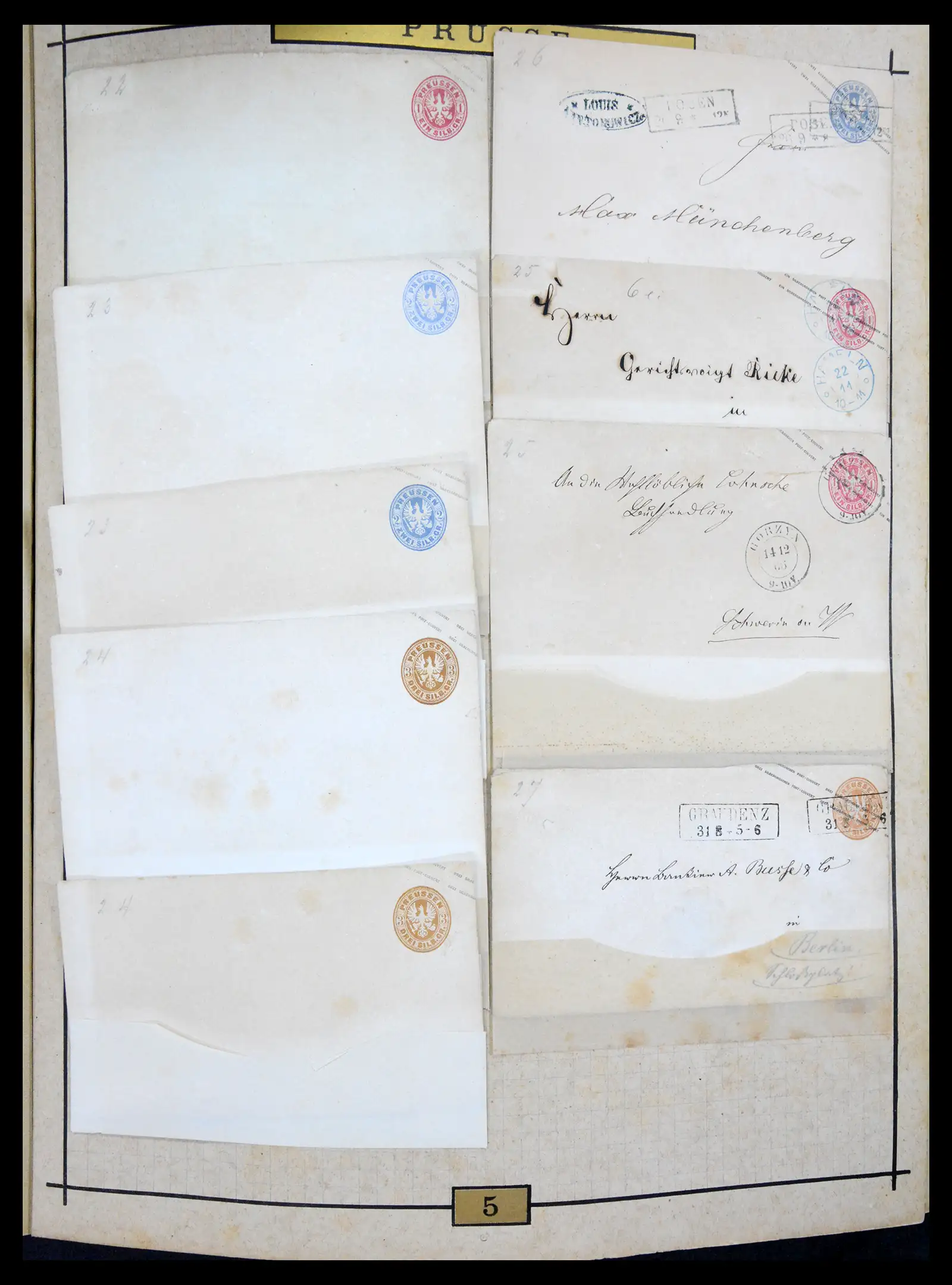 40968 0043 - Stamp collection 40968 Germany postal stationary collection 1846-1919.