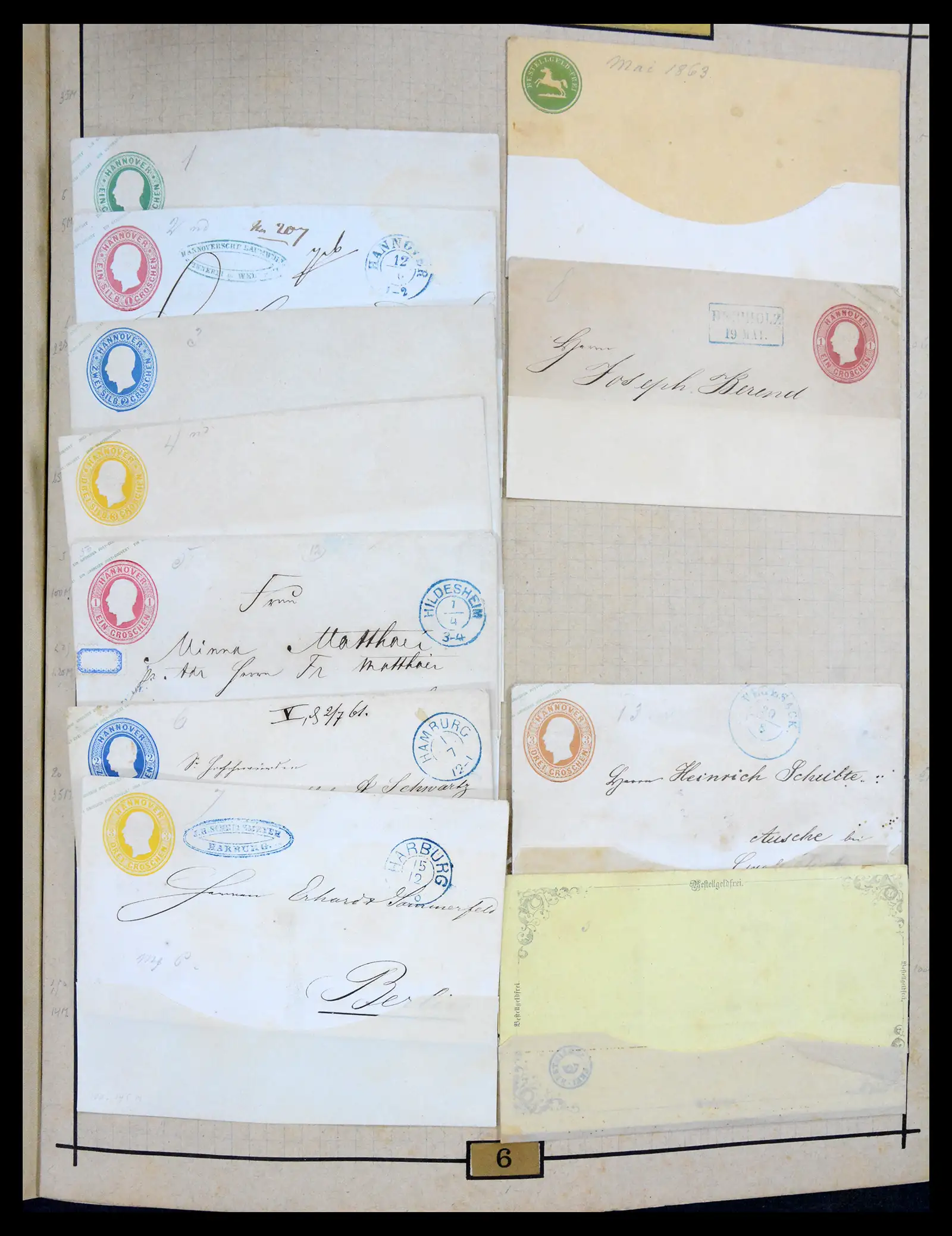 40968 0046 - Stamp collection 40968 Germany postal stationary collection 1846-1919.