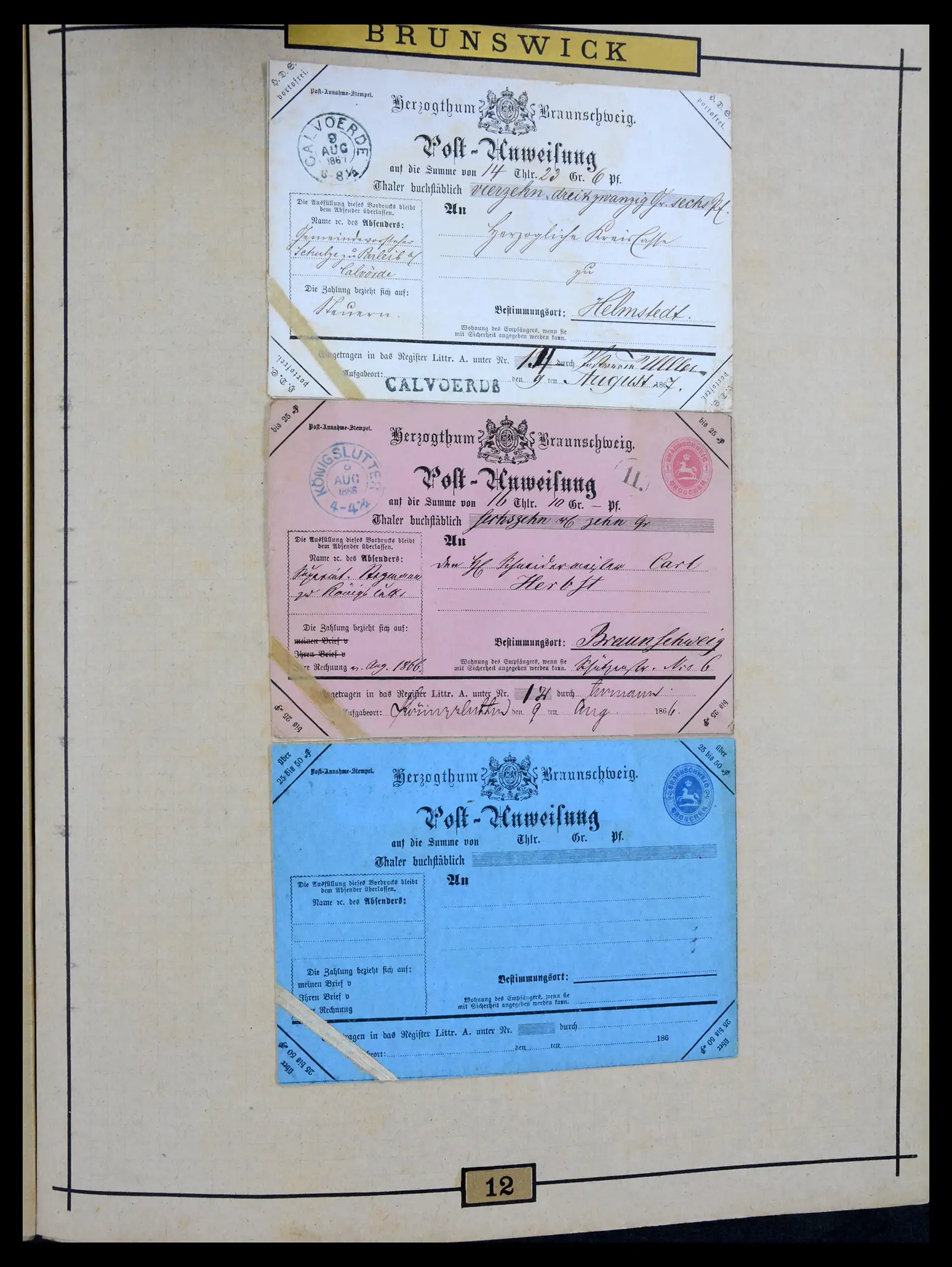 40968 0054 - Stamp collection 40968 Germany postal stationary collection 1846-1919.