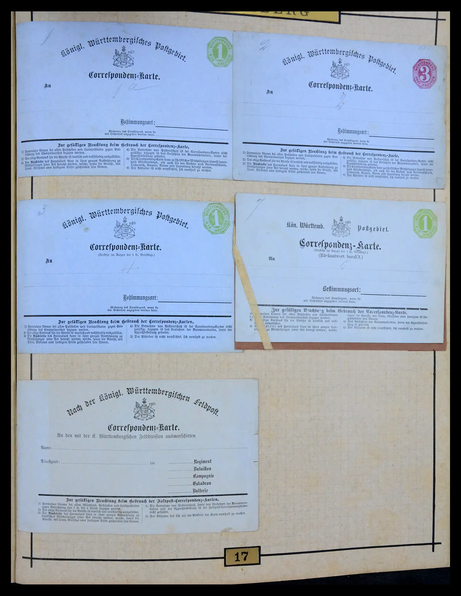 40968 0058 - Stamp collection 40968 Germany postal stationary collection 1846-1919.